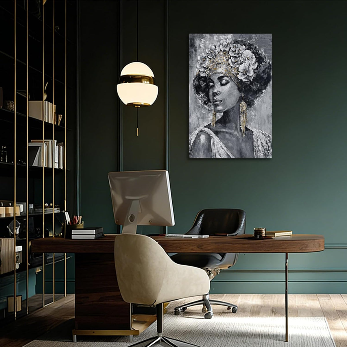 Abstract African Woman Canvas Wall Art for Living Room 24X36 Inch
