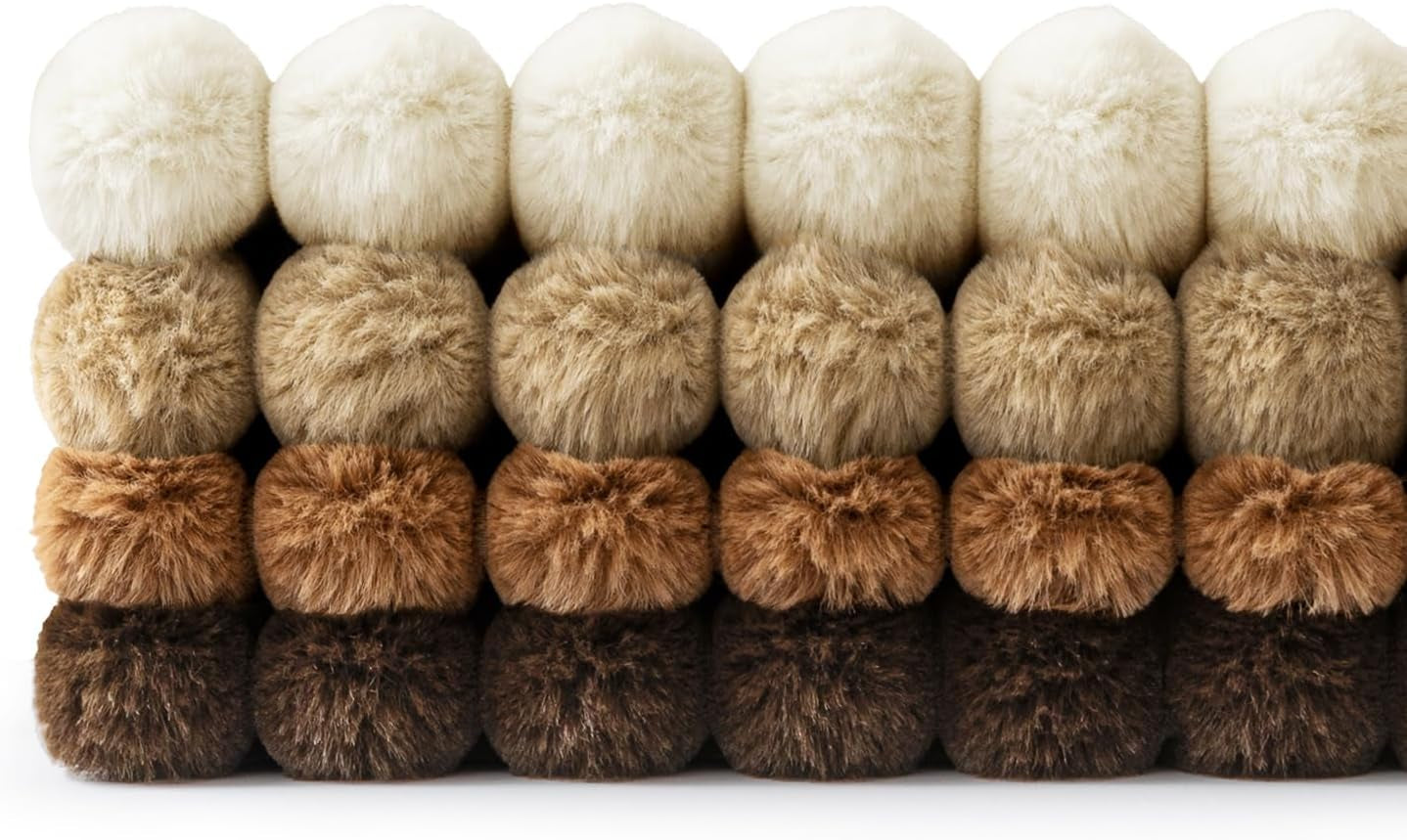 Faux Fur Plush Decorative Throw Pillow Covers 18X18 Set of 4,Brown