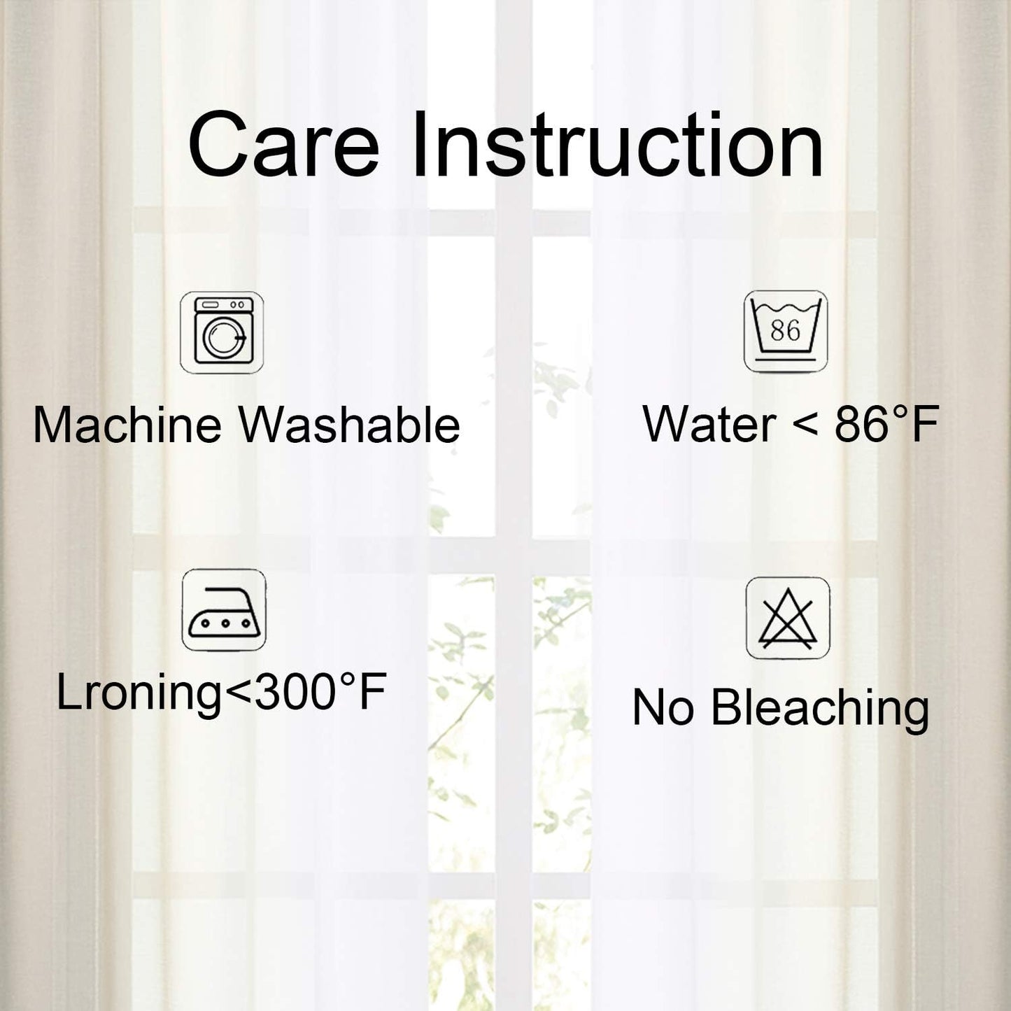 Ombre Faux Linen Sheer Curtains Rod Pocket, Privacy and Light Filtering, 2 Tone Reversible Gradient Voile Semi Window Curtains, Set of 2 Panels, Brown, 54 X 84 Inch Length