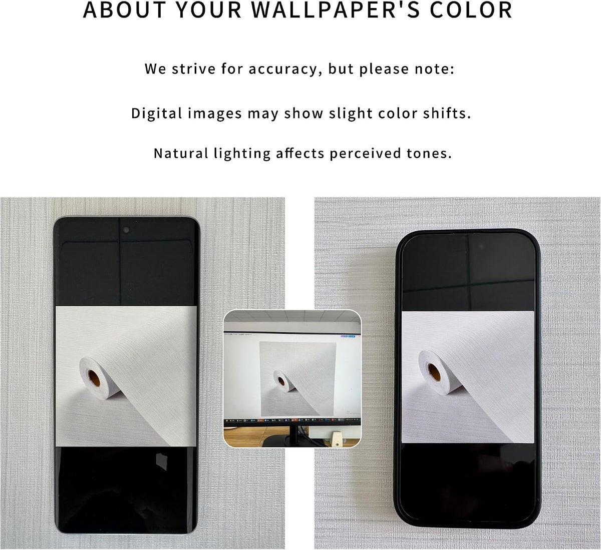 Grass cloth Textured Wallpaper 24In X 393In Fabric Contact Paper White Wallpaper Linen Peel and Stick (White)
