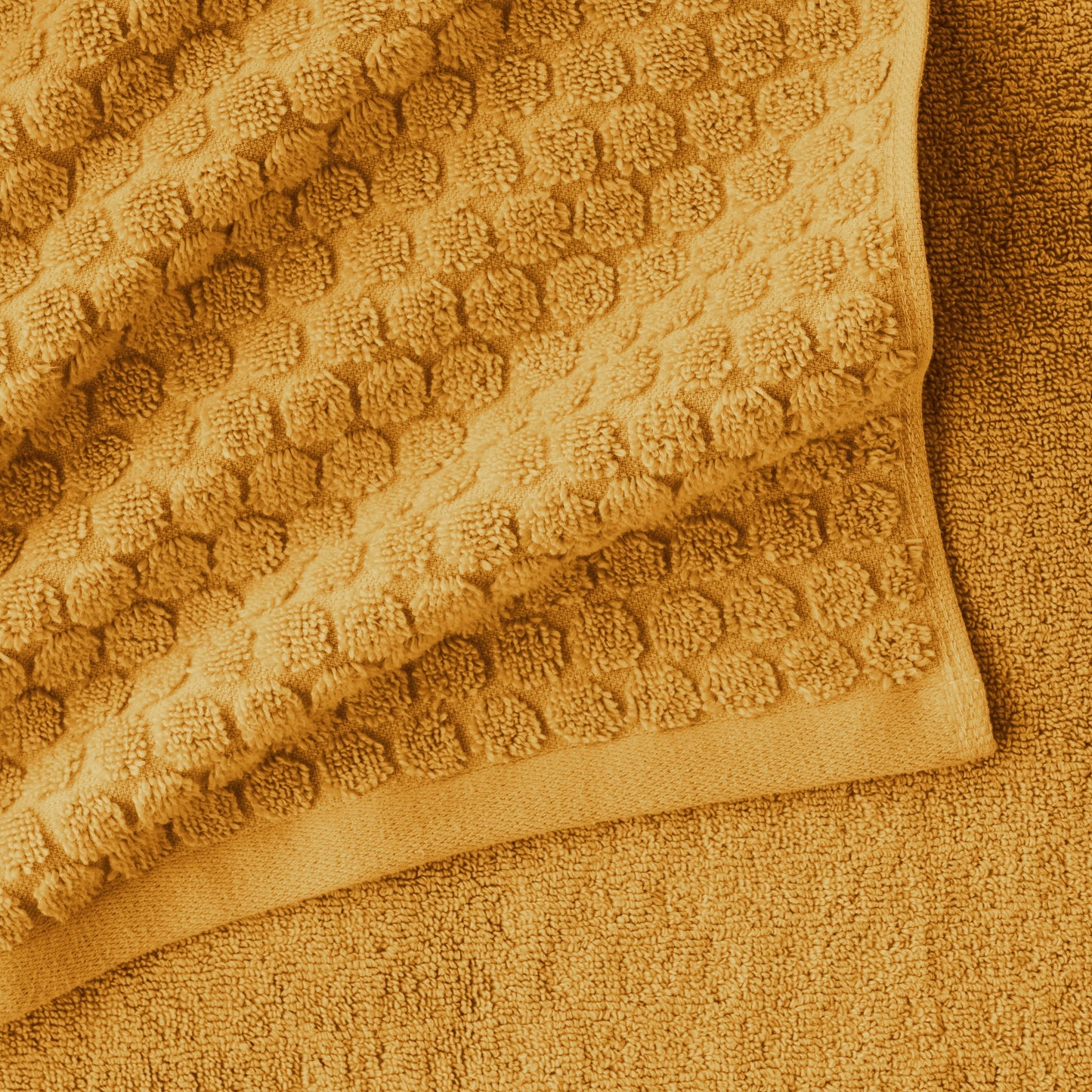by Drew Barrymore 6-Piece Dot Bath Towel Set, Soft 100% Cotton, Amber Yellow