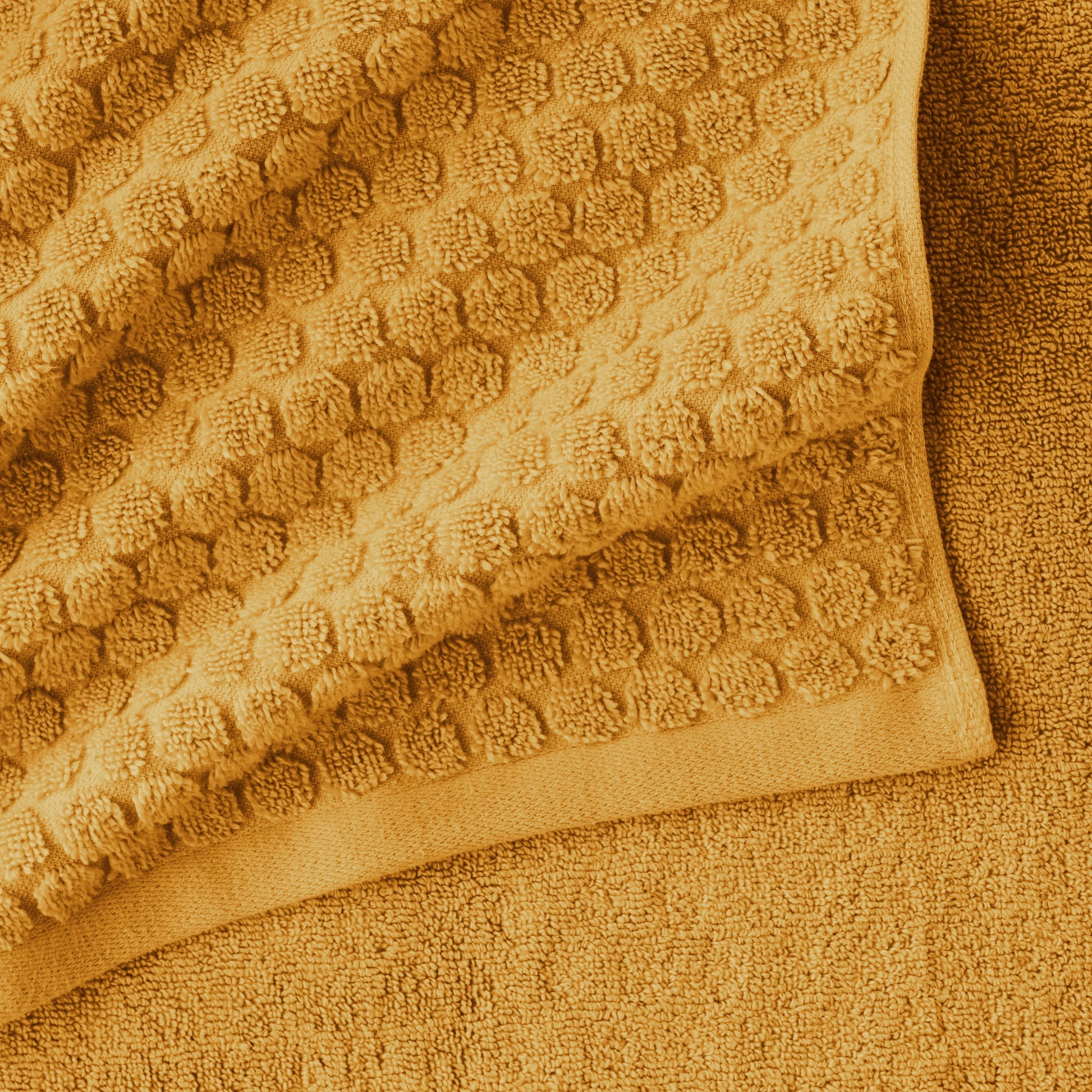 by Drew Barrymore 6-Piece Dot Bath Towel Set, Soft 100% Cotton, Amber Yellow