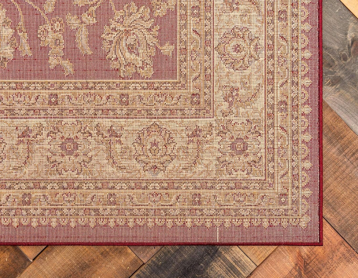 Voyage Collection Traditional Oriental Classic Intricate Design Area Rug (2' 7 X 10' 0 Runner, Red/Gold)
