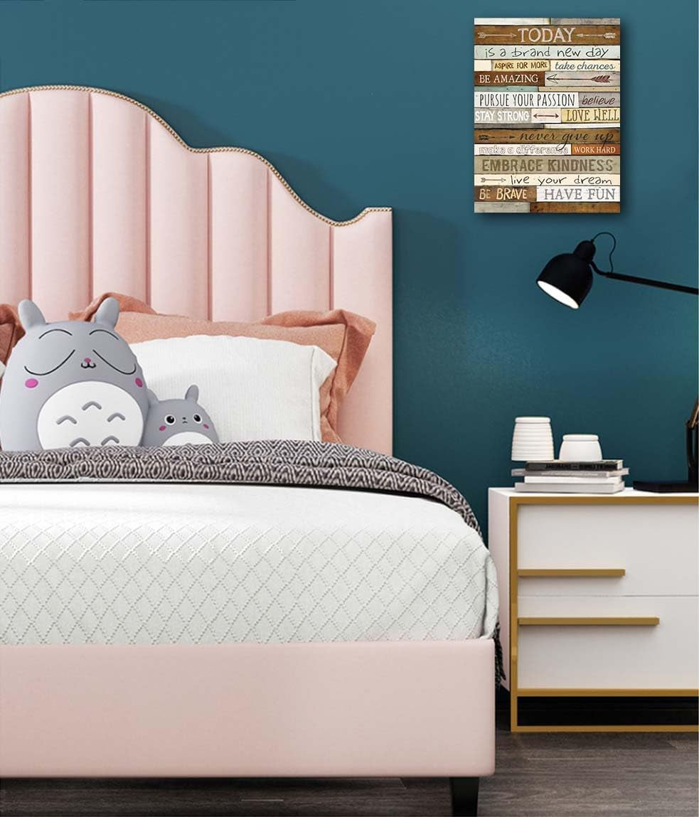 Inspirational Wall Art for Girls Motivational Canvas Prints Framed Wall Art 12 X 16 Inch