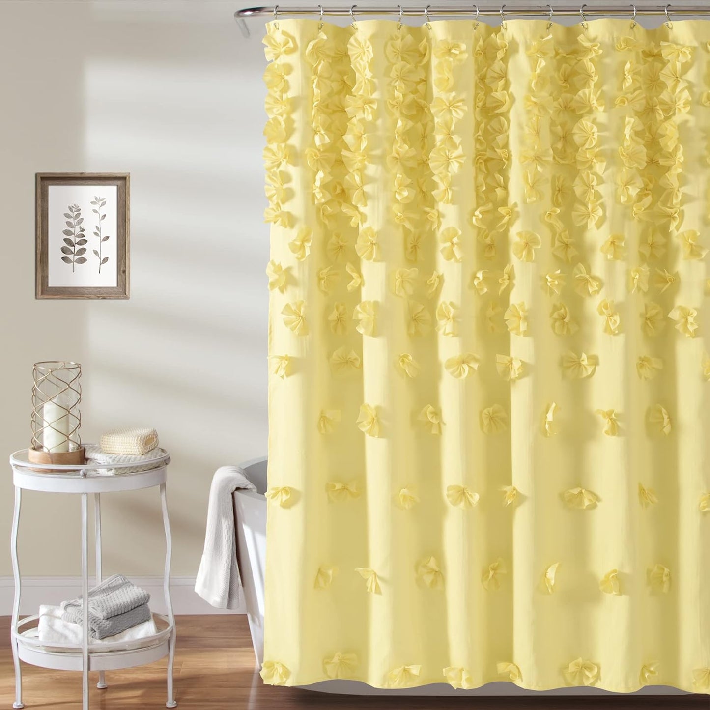 Riley Shower Curtain, 72" X 72", Yellow