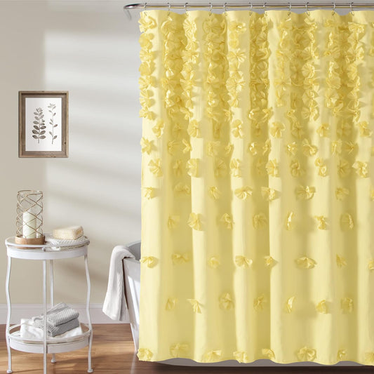 Riley Shower Curtain, 72" X 72", Yellow