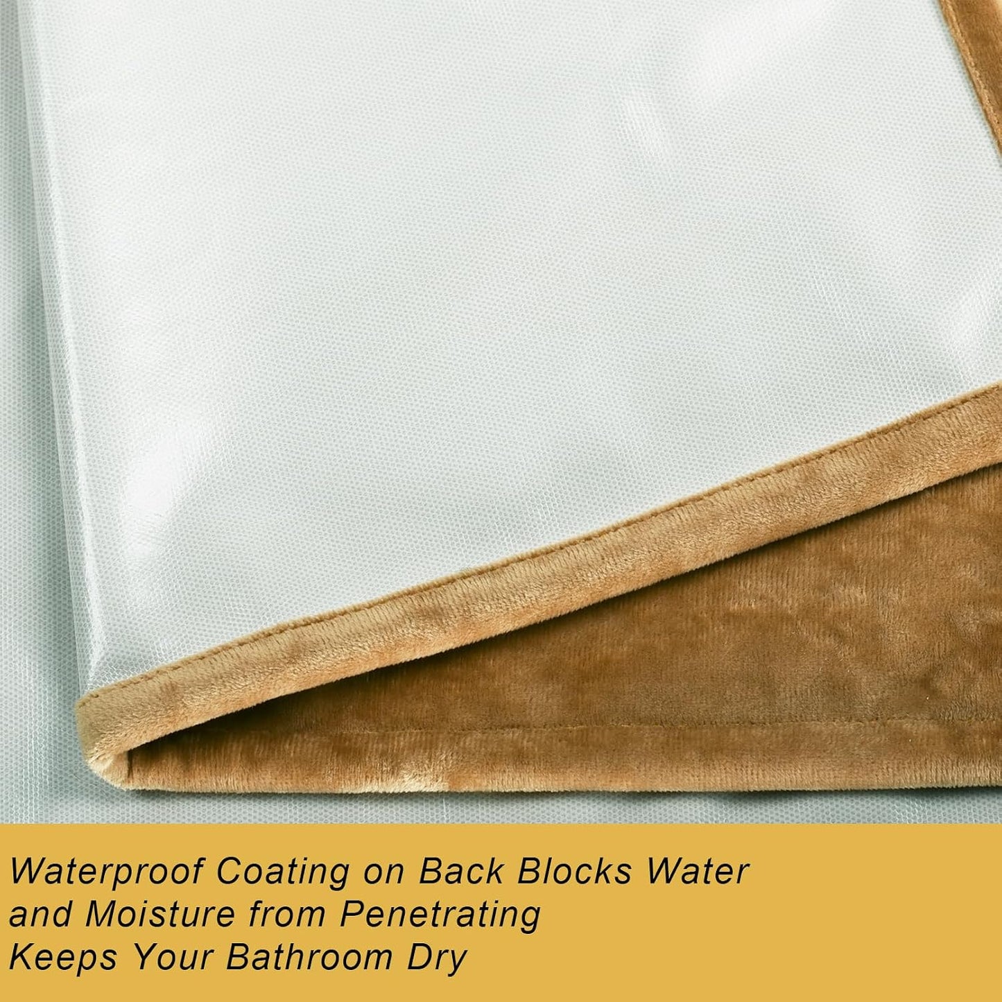 Mustard Gold Shower Curtain for Bathroom, Crushed Velvet Dark Mustard Yellow Shower Curtain, 72 X 72 Inches