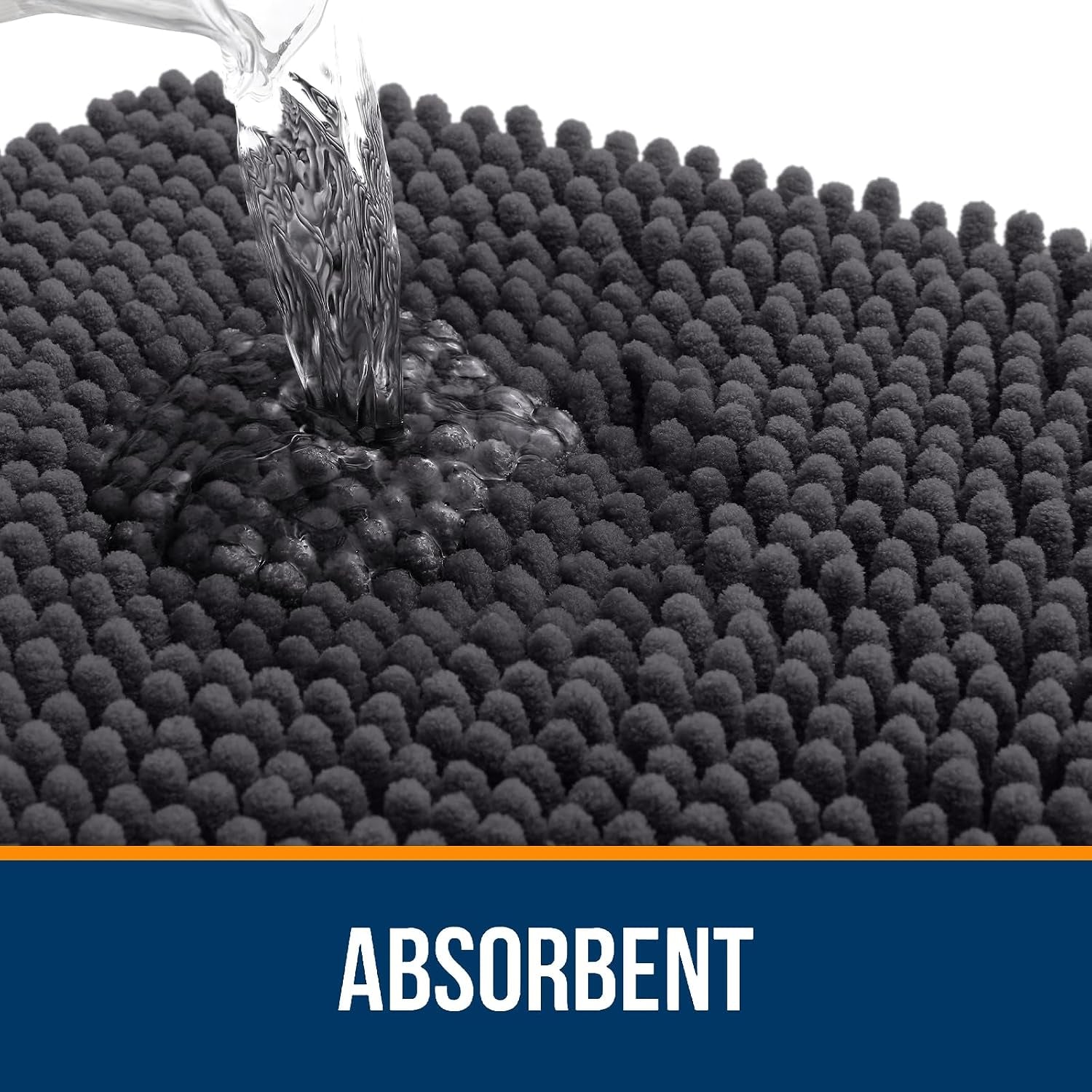 Chenille Bathroom Rugs 30X20, Extra Soft Absorbent 