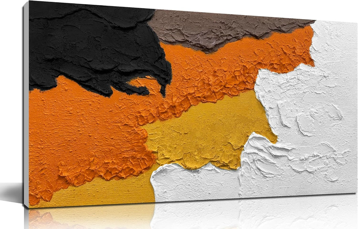 Hand Painted Textured Minimalist Colorful Wall Art 40X20 Inches