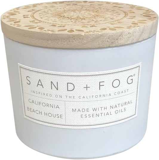 Scented Candle - California Beach House – Additional Scents and Sizes – 100% Cotton Lead-Free Wick - Luxury Air Freshening Jar Candles - Perfect Home Decor – 12Oz