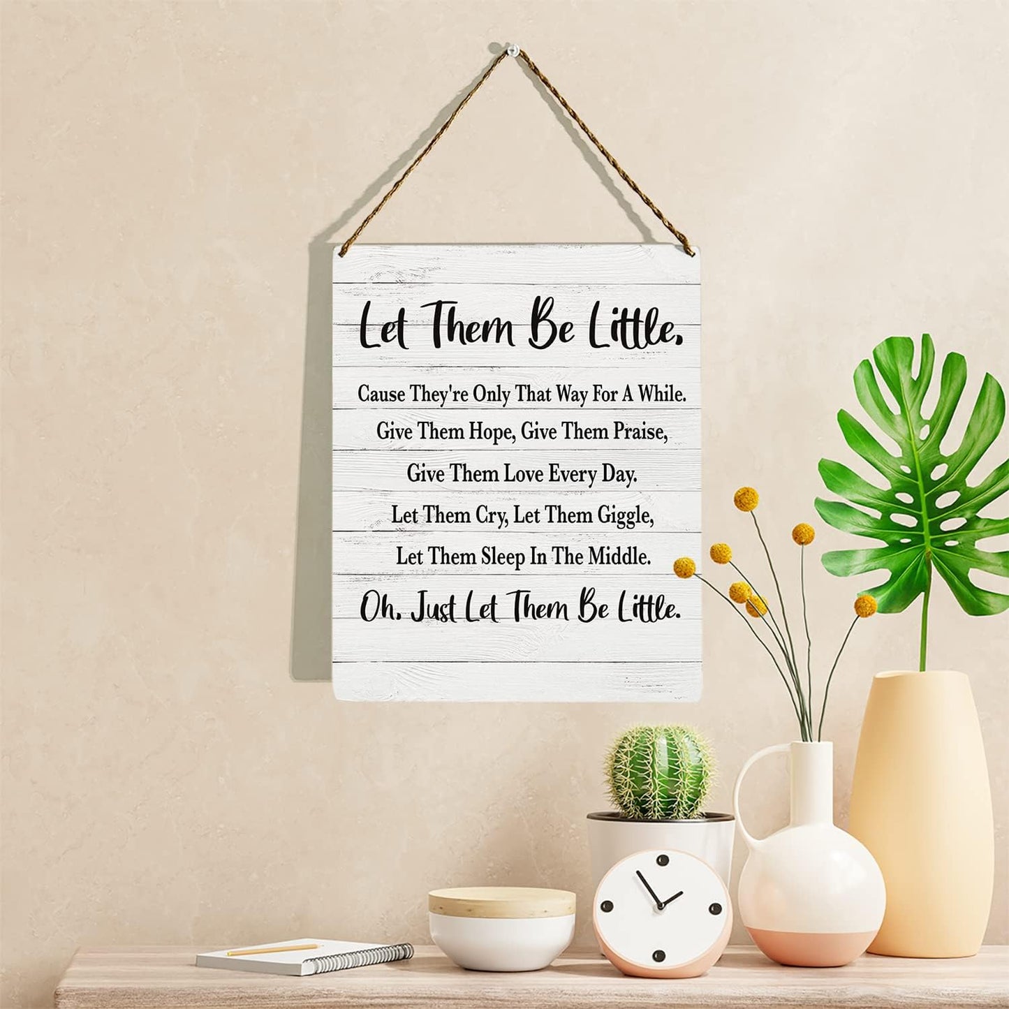 Let Them Be Little, Nursery Quotes Wall Art, Gender Neutral Nursery Art, 8X10 Inch (Gms628)
