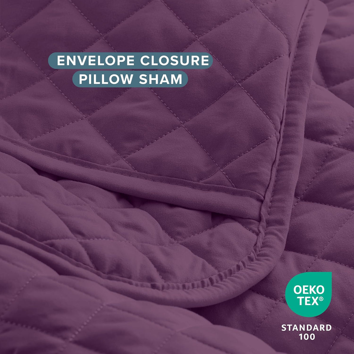 Coverlet Set - Twin/Twin Extra Long - Lightweight Bed Decor - Comforter Alternative - All-Season Quilted Bedspread (Twin/Twin XL, Plum)