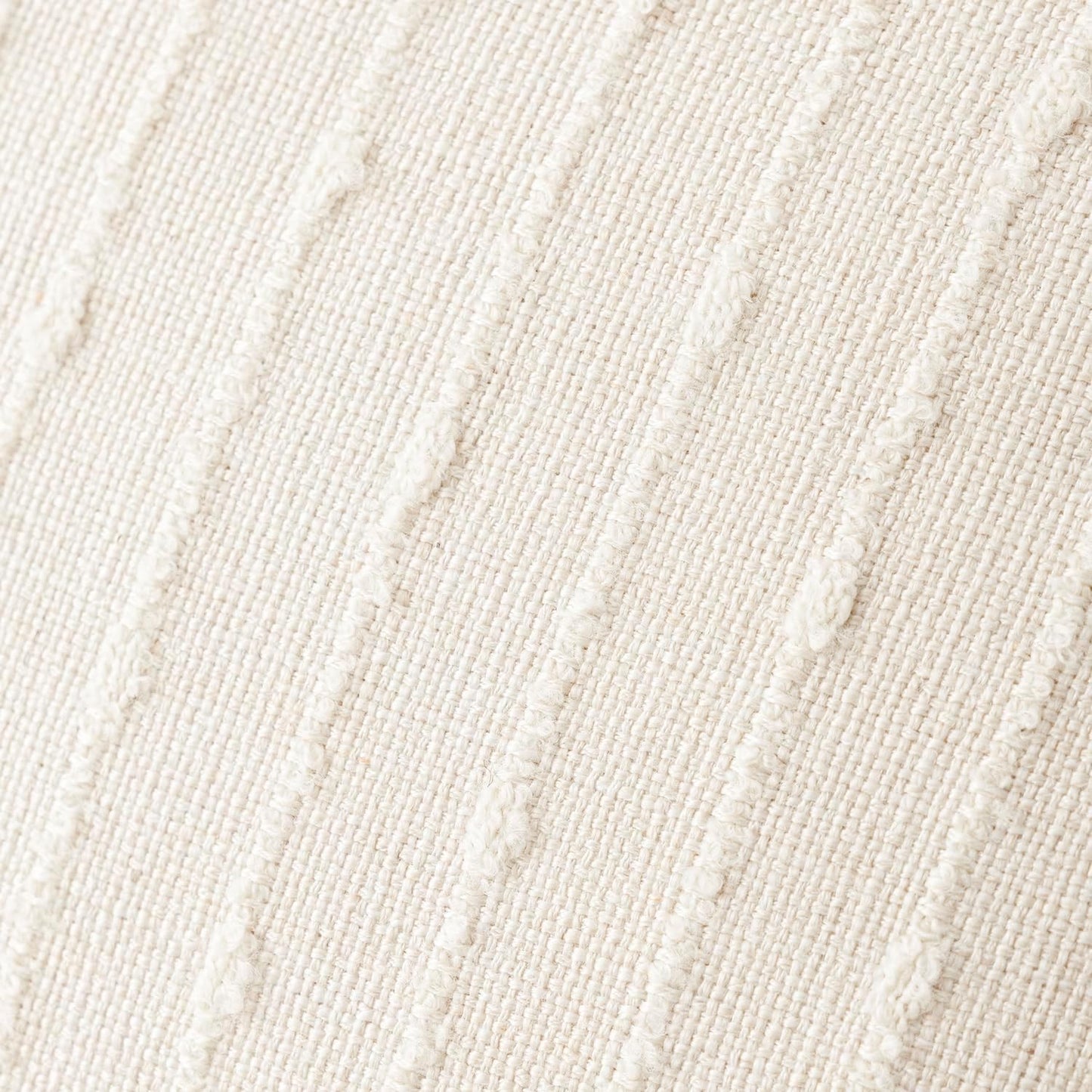 Decorative Striped Boucle Throw Pillow Covers 20X20 Cream White