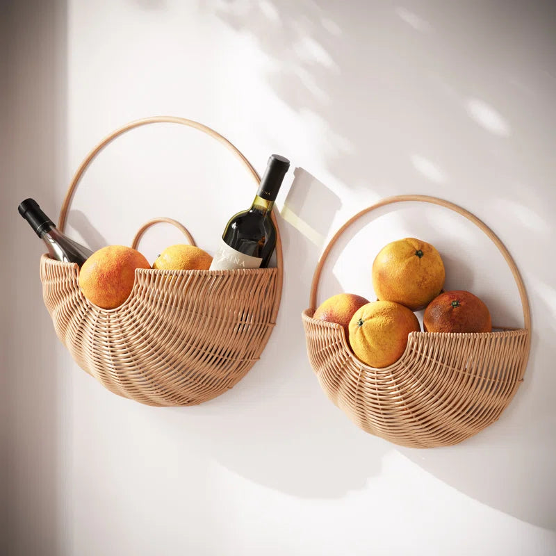 Baya Basket Rattan Wall Décor Set