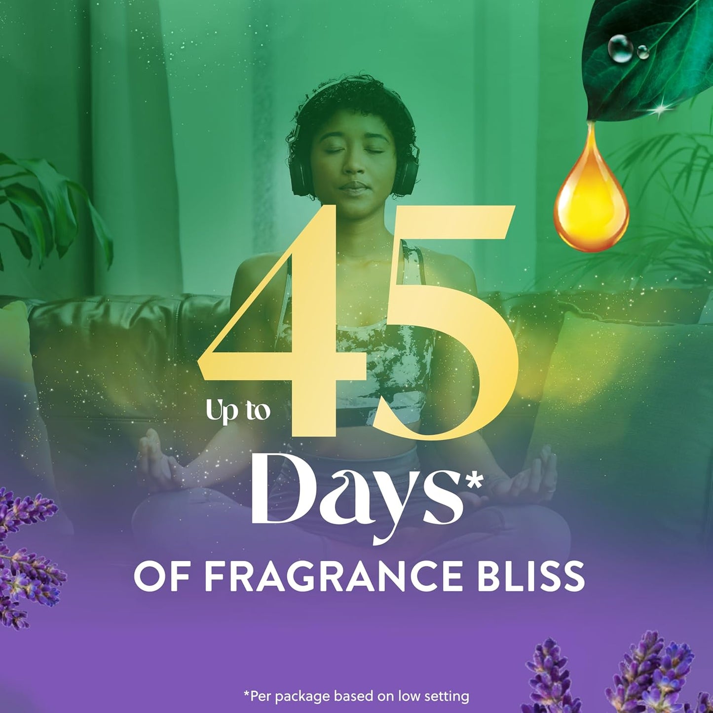 Essential Mist Starter Kit, Diffuser + 1 Refill, Lavender and Almond Blossom, Air Freshener, Essential Oils