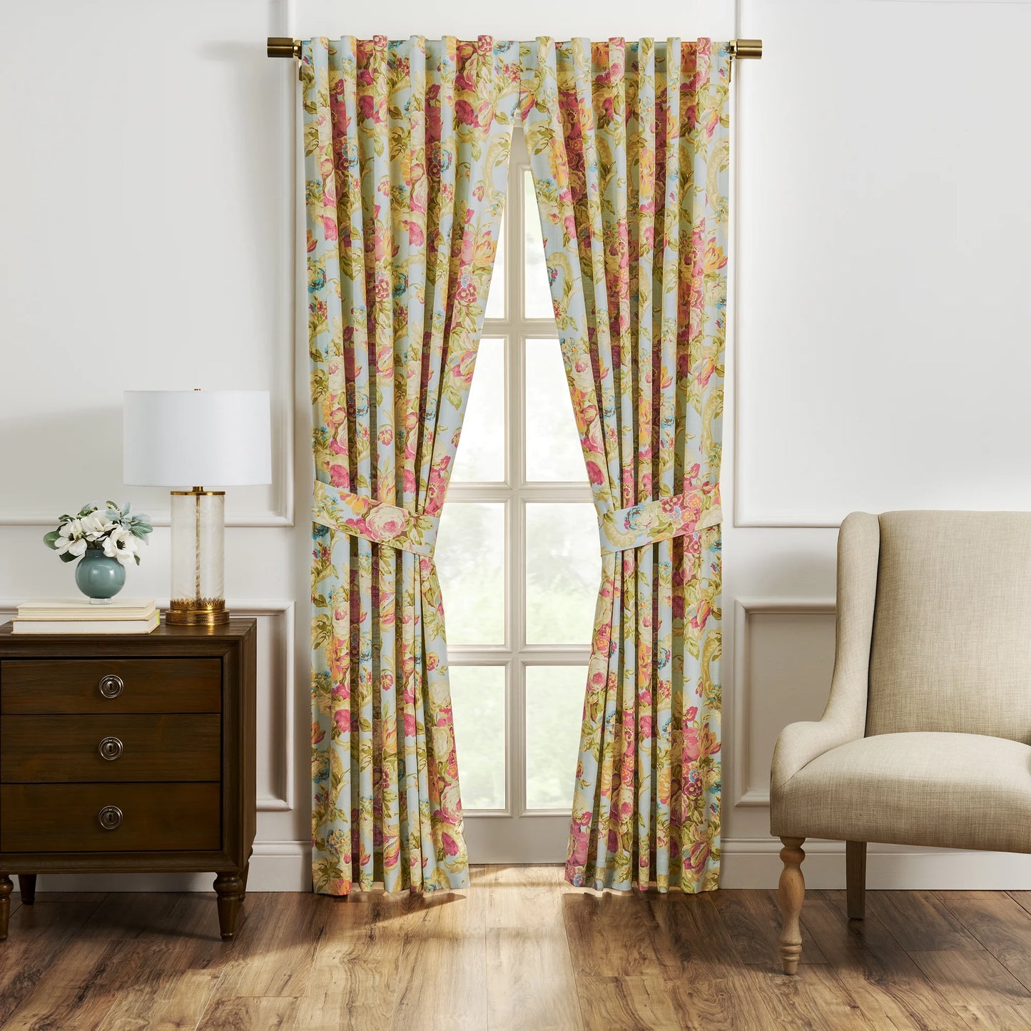 Spring Bling Vapor Curtain Collection – Window Panels - 100% Cotton - Elegant Textured Look - 52" X 84"