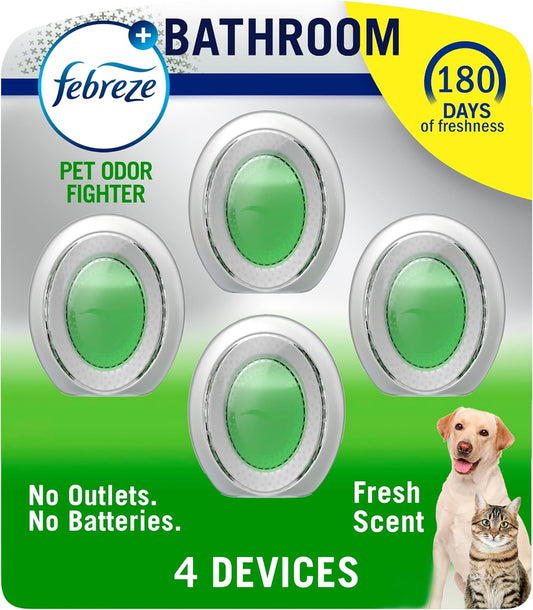 Home Air Freshener, Odor-Fighting, Plug in Alternative Air Fresheners, Heavy Duty Pet Scent, 4 Count