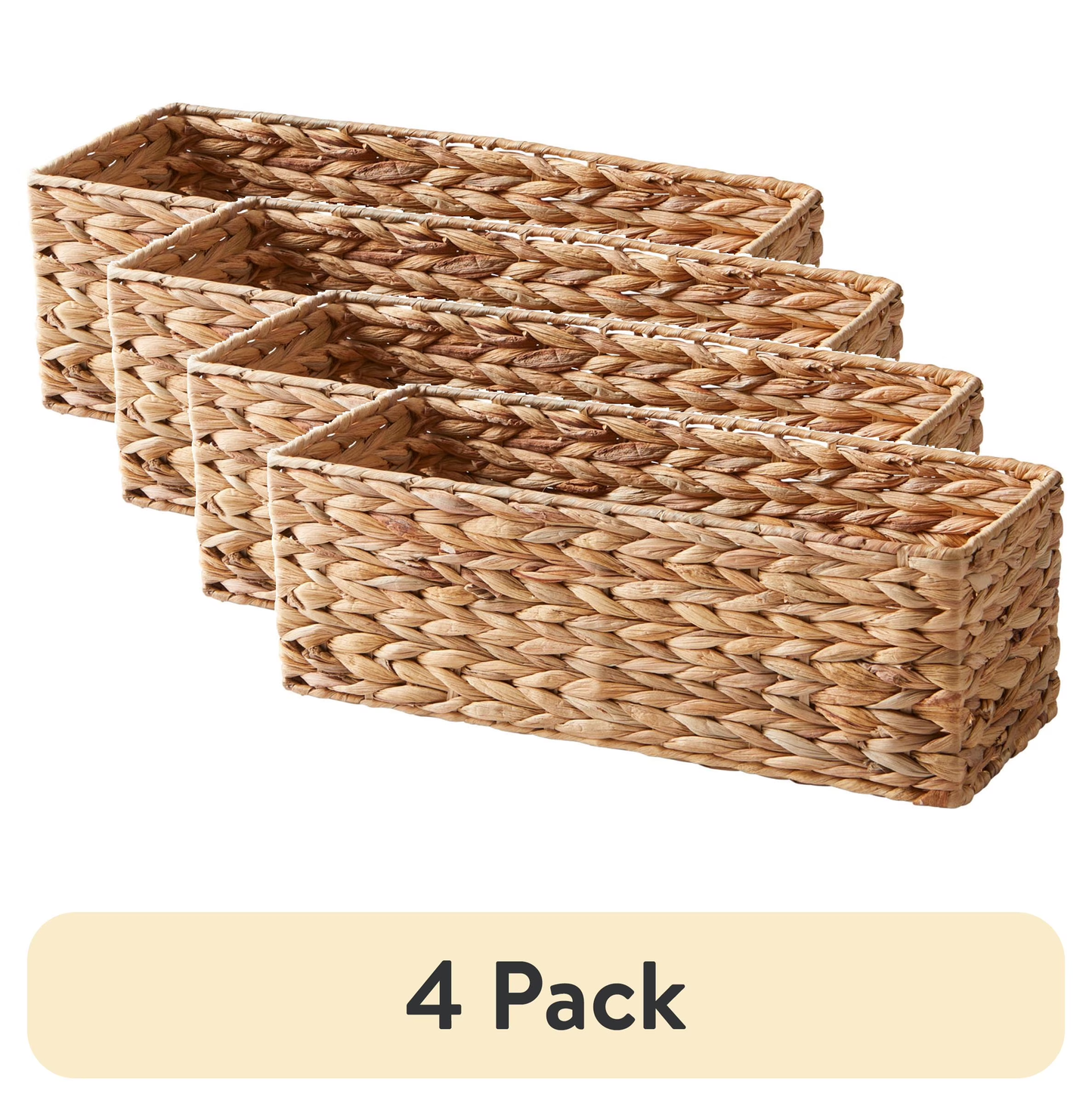 (4 Pack)  Brown Hyacinth Organizer Basket