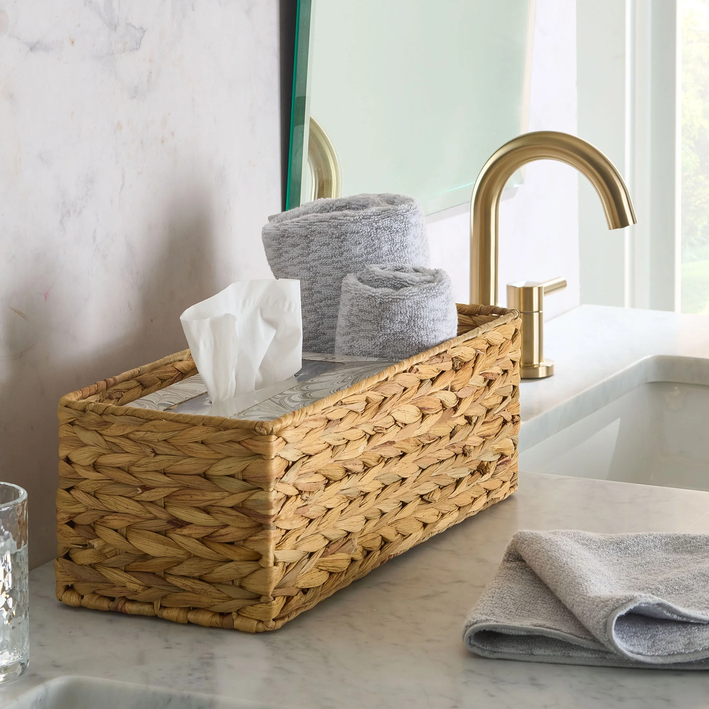 (4 Pack)  Brown Hyacinth Organizer Basket