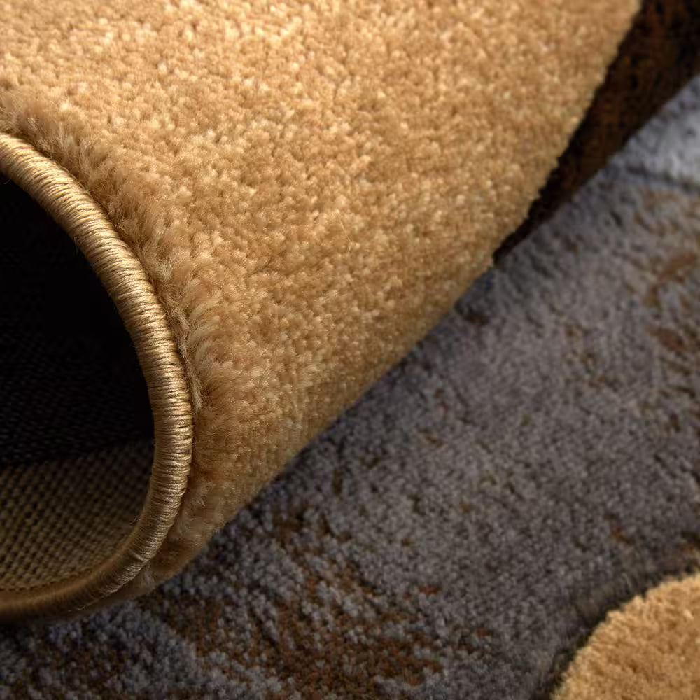 Tribeca Slade Brown/Gray 5 Ft. X 7 Ft. Abstract Area Rug