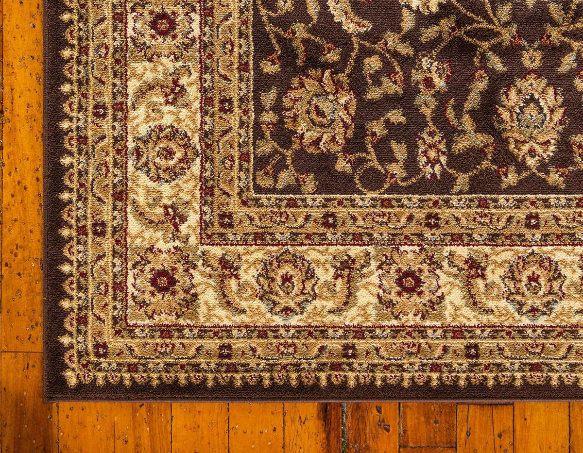 Voyage Collection Area Rug - St. Louis (2' 7" X 10' Runner Brown/Green)