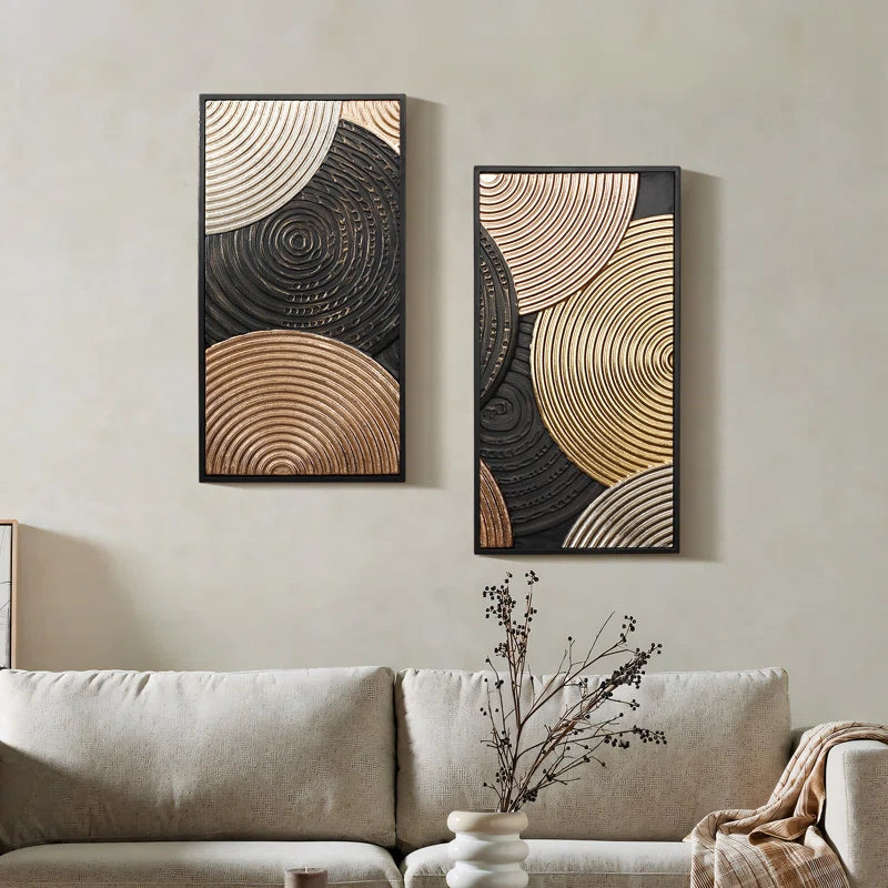 Modern Abstract Wall Art on Metal
