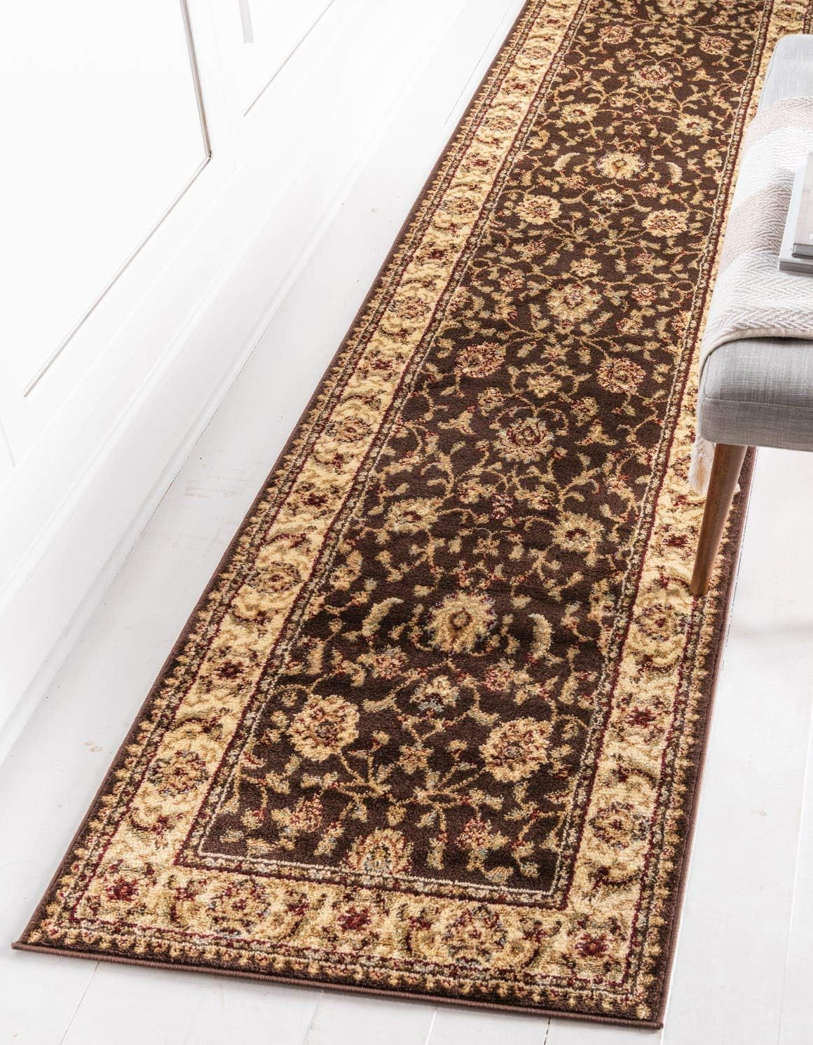Voyage Collection Area Rug - St. Louis (2' 7" X 10' Runner Brown/Green)