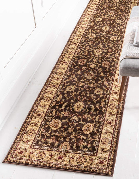 Voyage Collection Area Rug - St. Louis (2' 7" X 10' Runner Brown/Green)