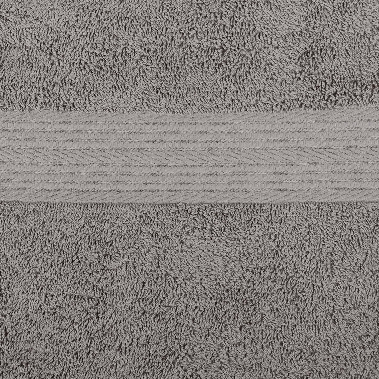 6 Piece Oversized Fade Resistant Towel Set, 100% Cotton Soft and Absorbent, Gray