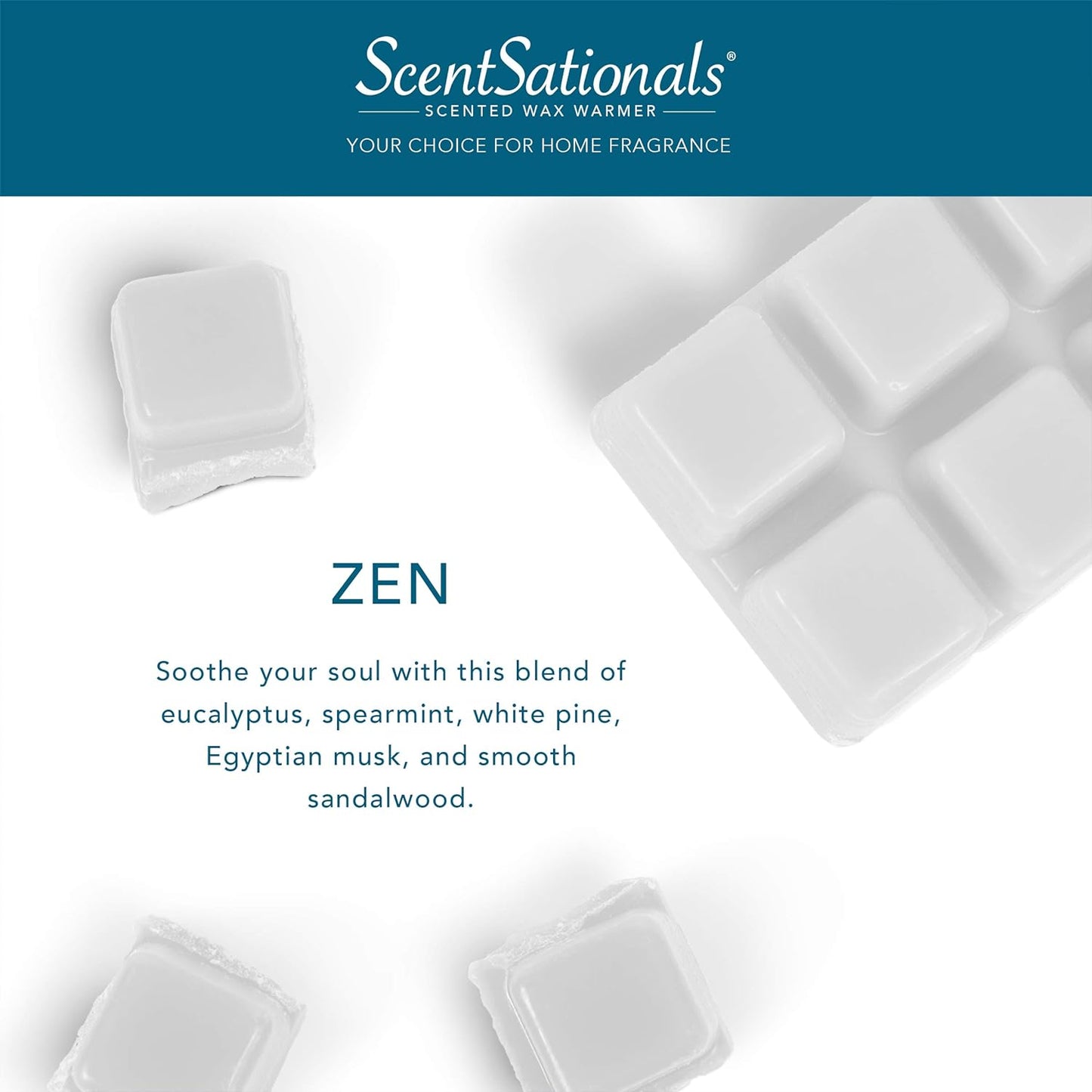 Wax Melts, Wax Cubes Strong Scent -Zen - Long Lasting (4 Pack)