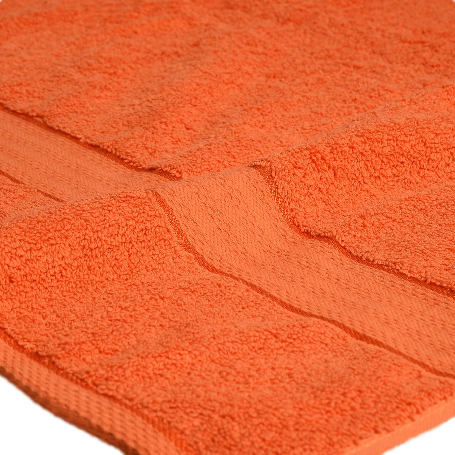 Premium 8-Piece Towel Set - Luxury Hotel & Spa Quality - Durable Ultra Soft Highly Absorbent - Orange