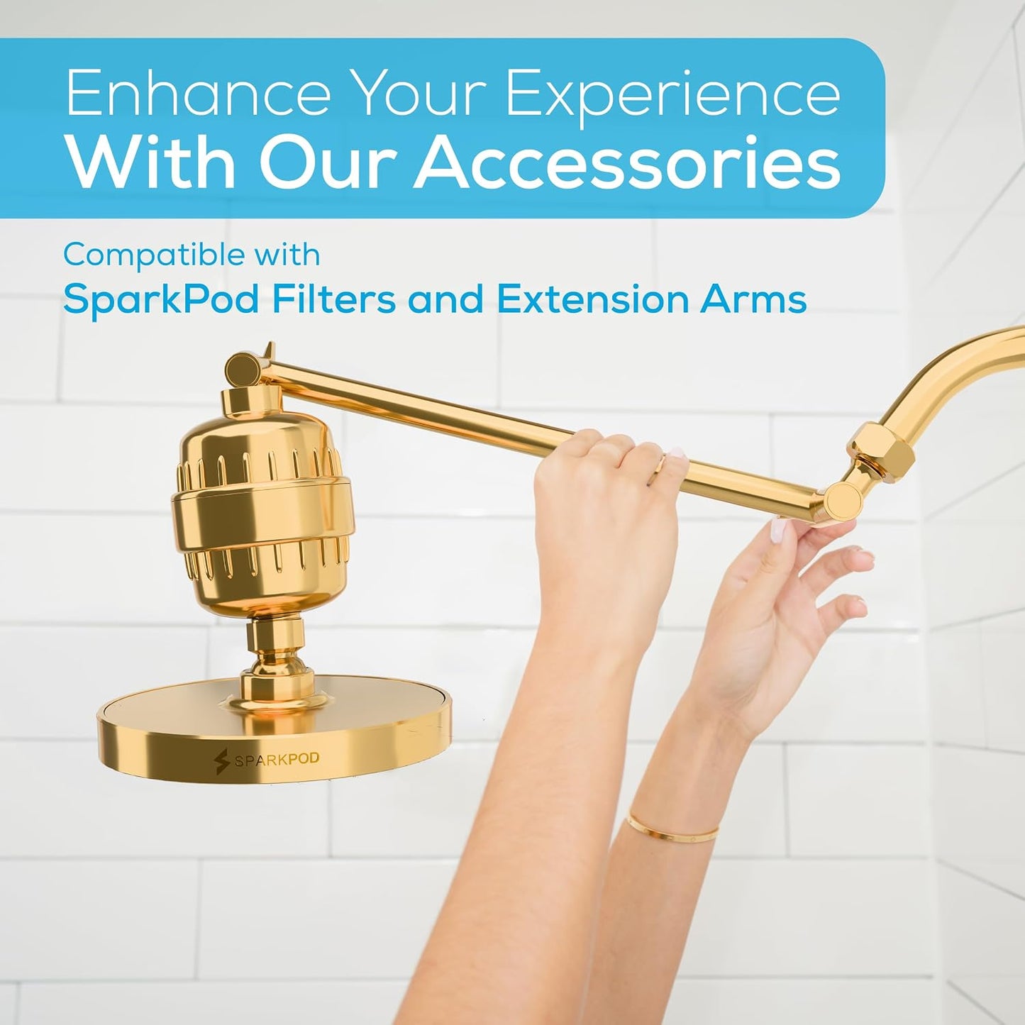  Egyptian Gold Rain Shower Head, 6 Inch Round