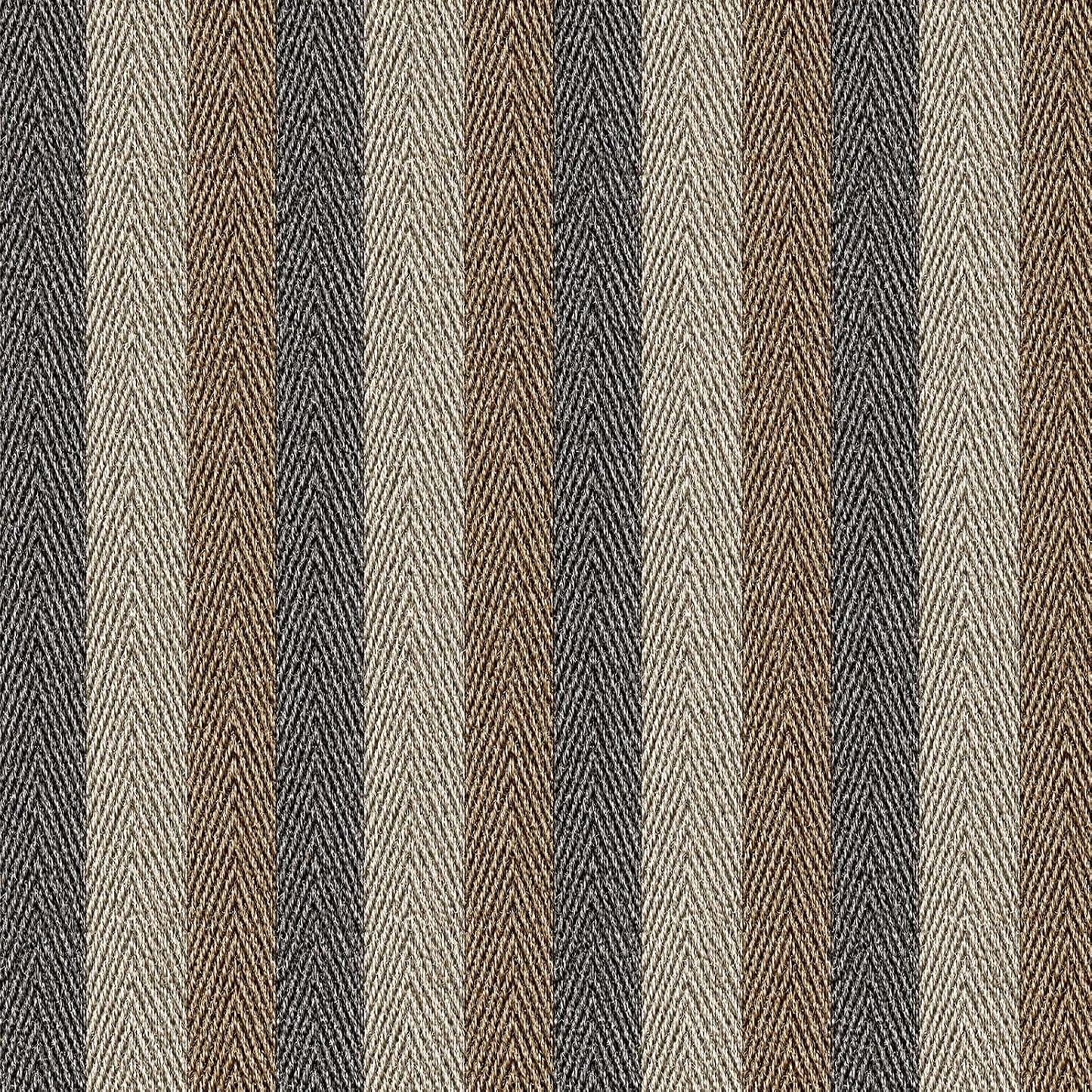Textured Fabric Geometric Peel and Stick Wallpaper 17.3"X800" Black/Grey/Brown Stripes 