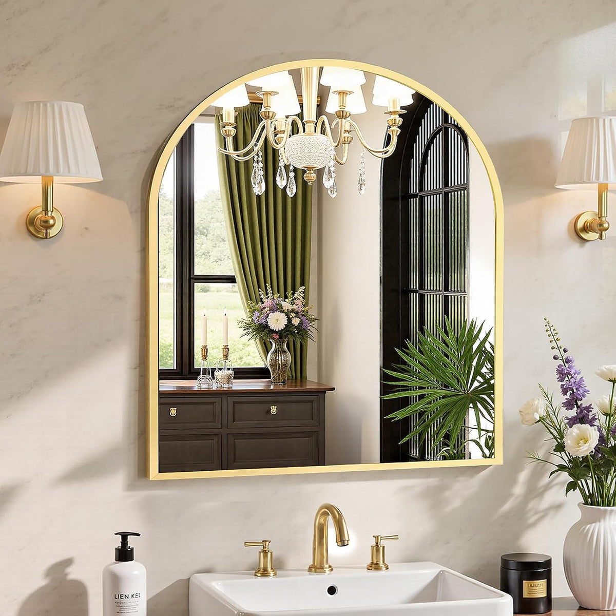 31X32 Bathroom Mirrors for Wall, Arched Mirror for over Sink