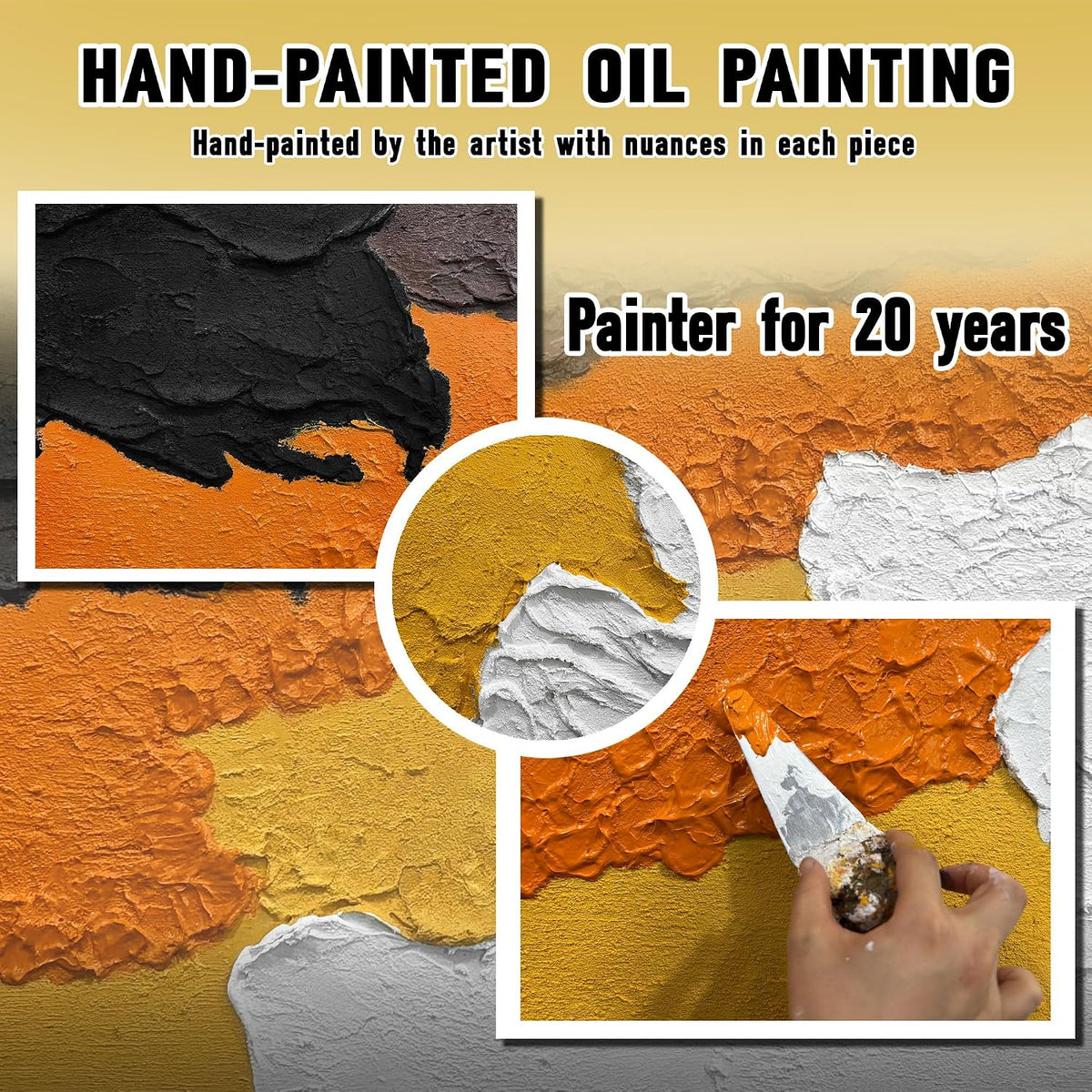 Hand Painted Textured Minimalist Colorful Wall Art 40X20 Inches