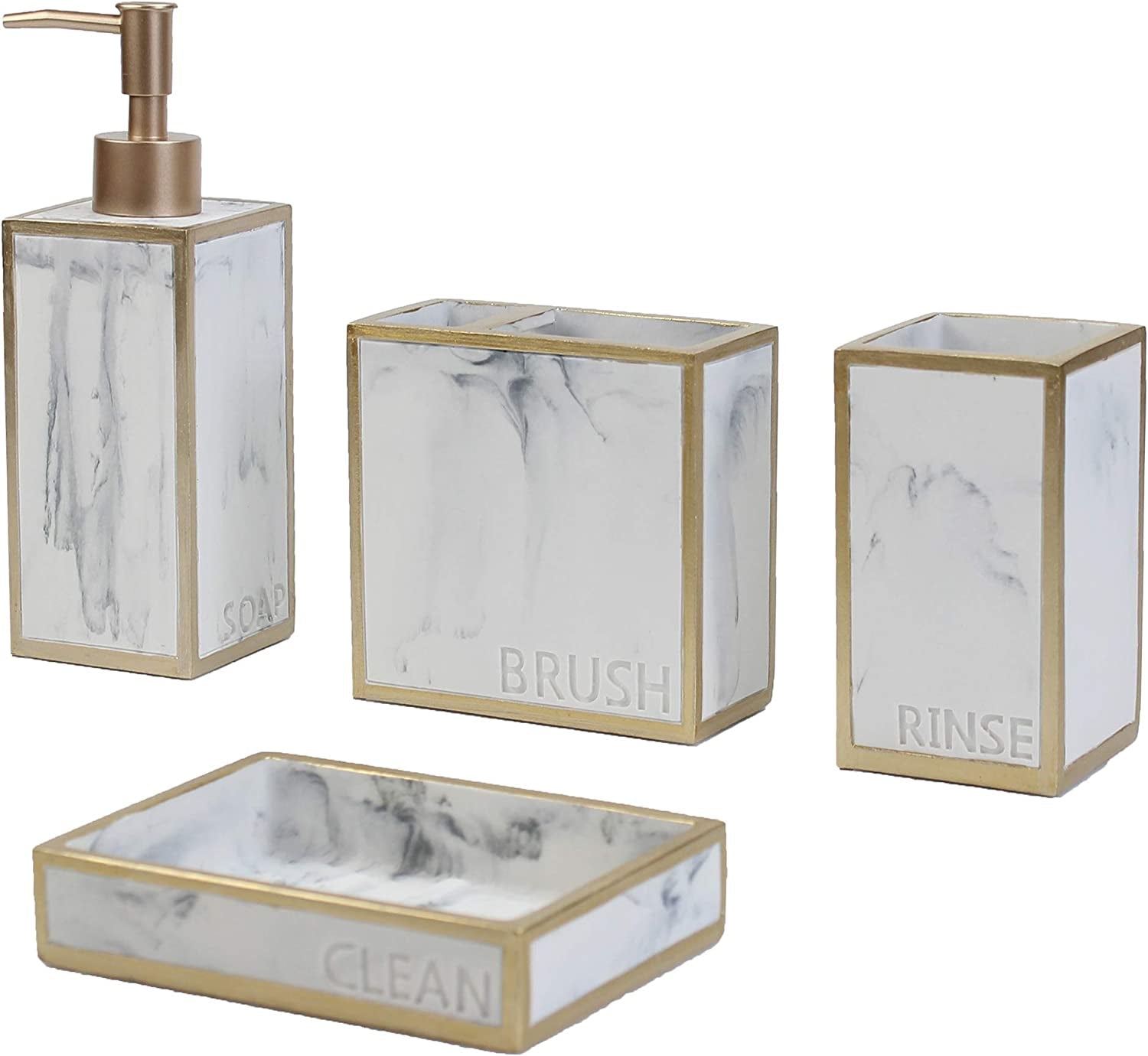 Bathroom Accessories Set, Farmhouse Bathroom Decor,4 Pcs Set 