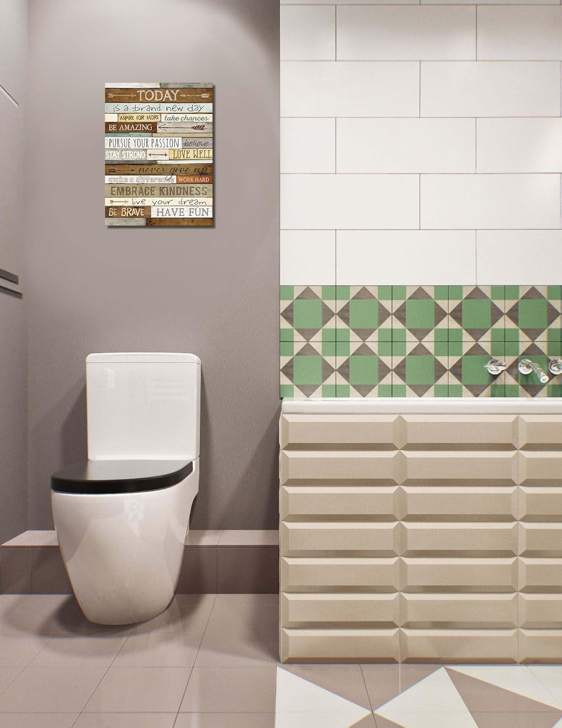 Inspirational Wall Art for Girls Motivational Canvas Prints Framed Wall Art 12 X 16 Inch