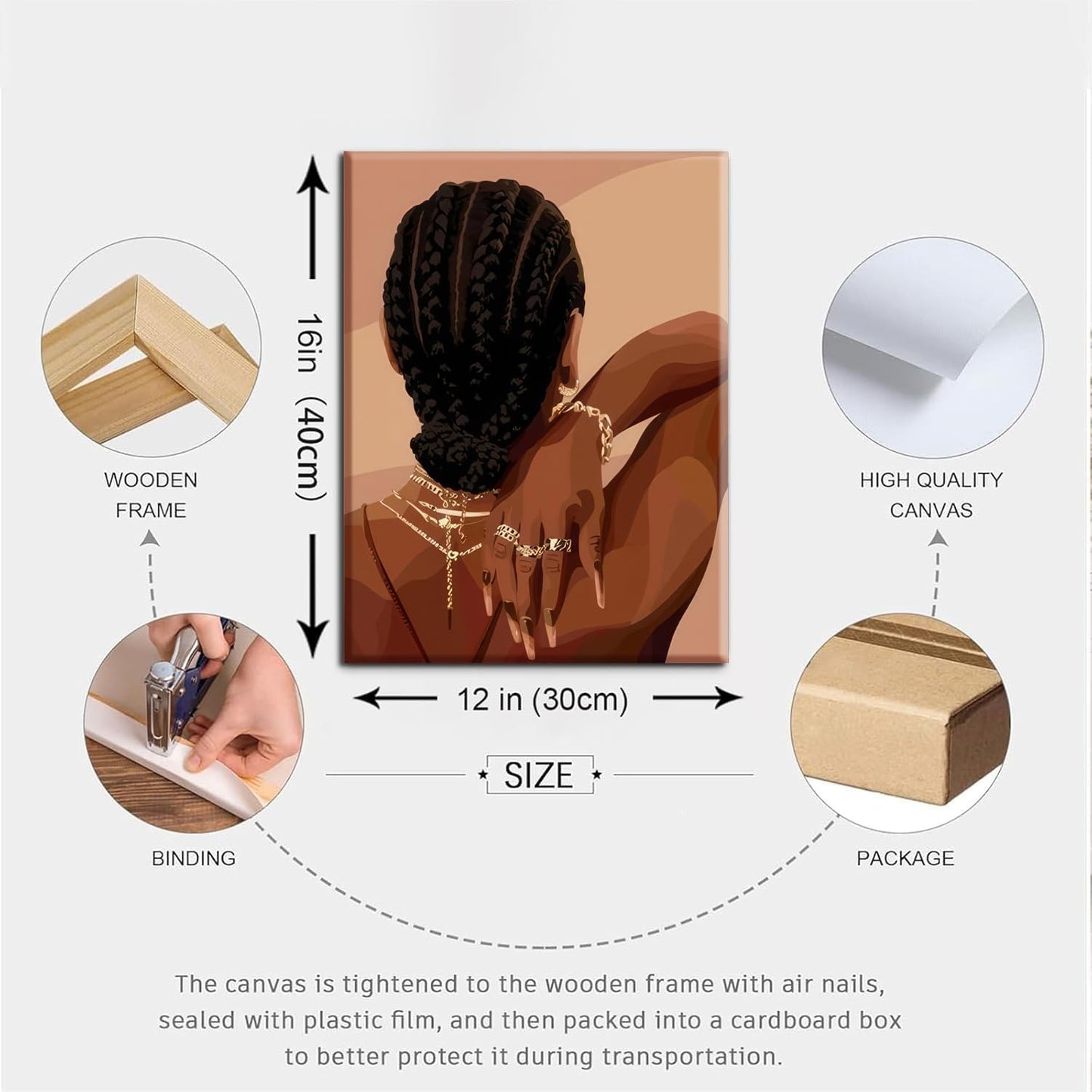 Black Girl Pink Wall Art Set of 3 African American Black Women Canvas Posters Fashion for Bathroom Decoration 12X16 Inch Framed