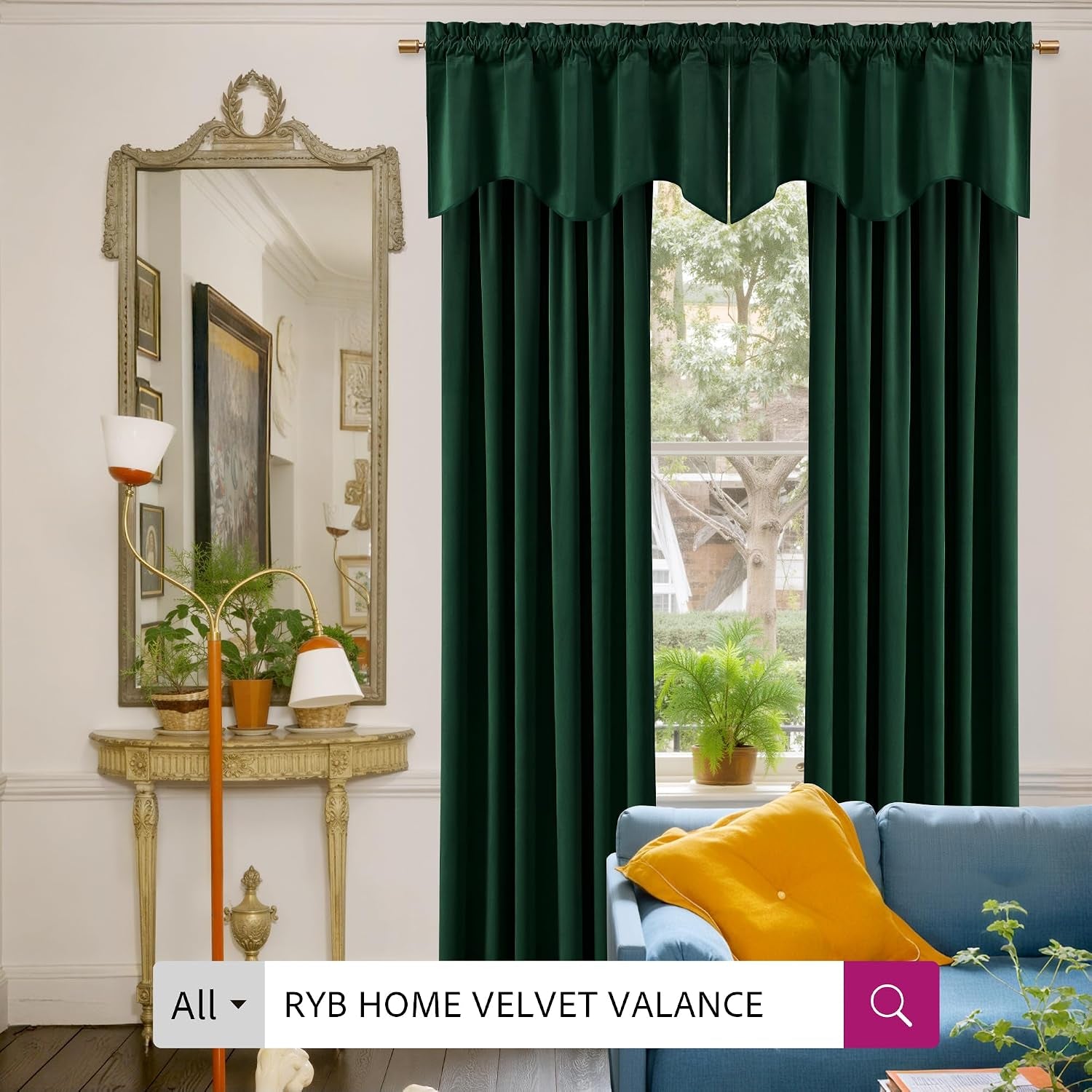 Green Velvet Blackout Curtains 84 Inches for Bedroom Living Room