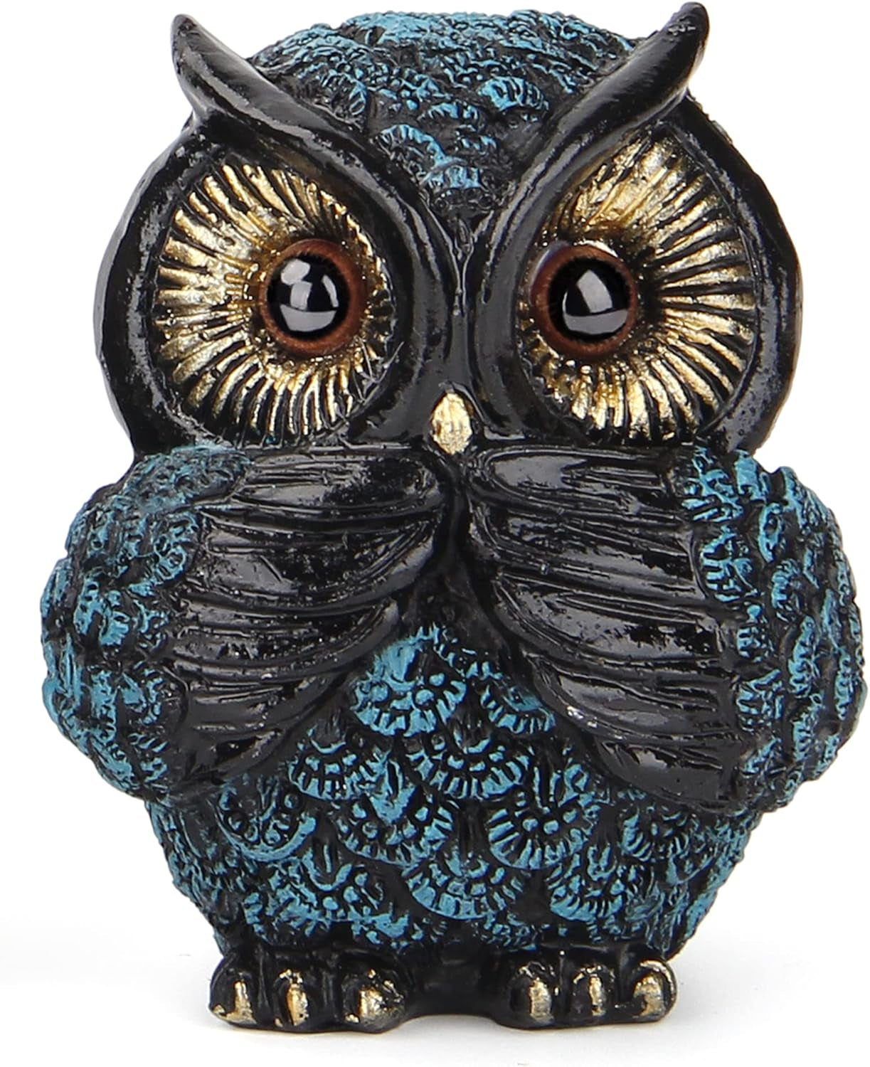 Owl Figurine and Sculptures for Shelf Decor Accents,3 Wise Owl Statue Bird Lover, See No Evil Hear No Evil Speak No Evil