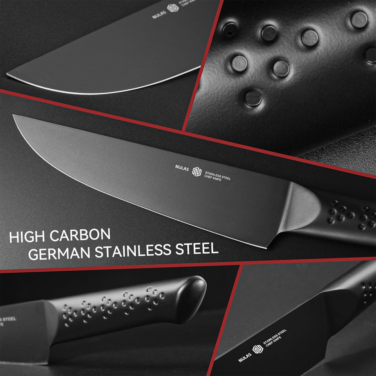 15-Piece Kitchen Knife Set with Block, Built-In Sharpener, Dishwasher Safe