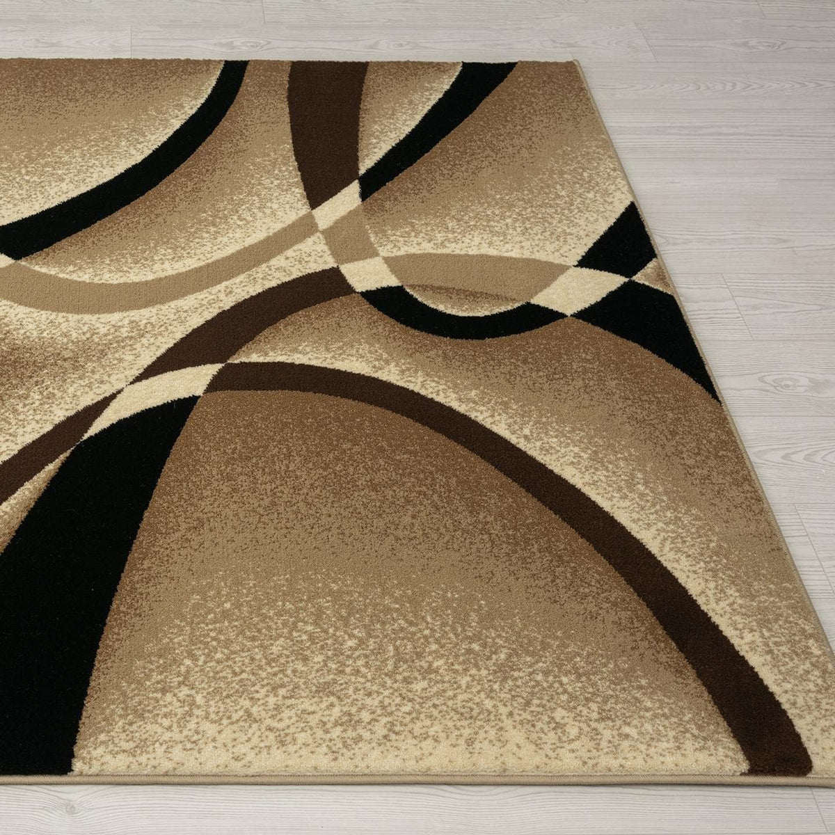 Luxe Weavers Geometric Abstract Area Rug Beige 4X5