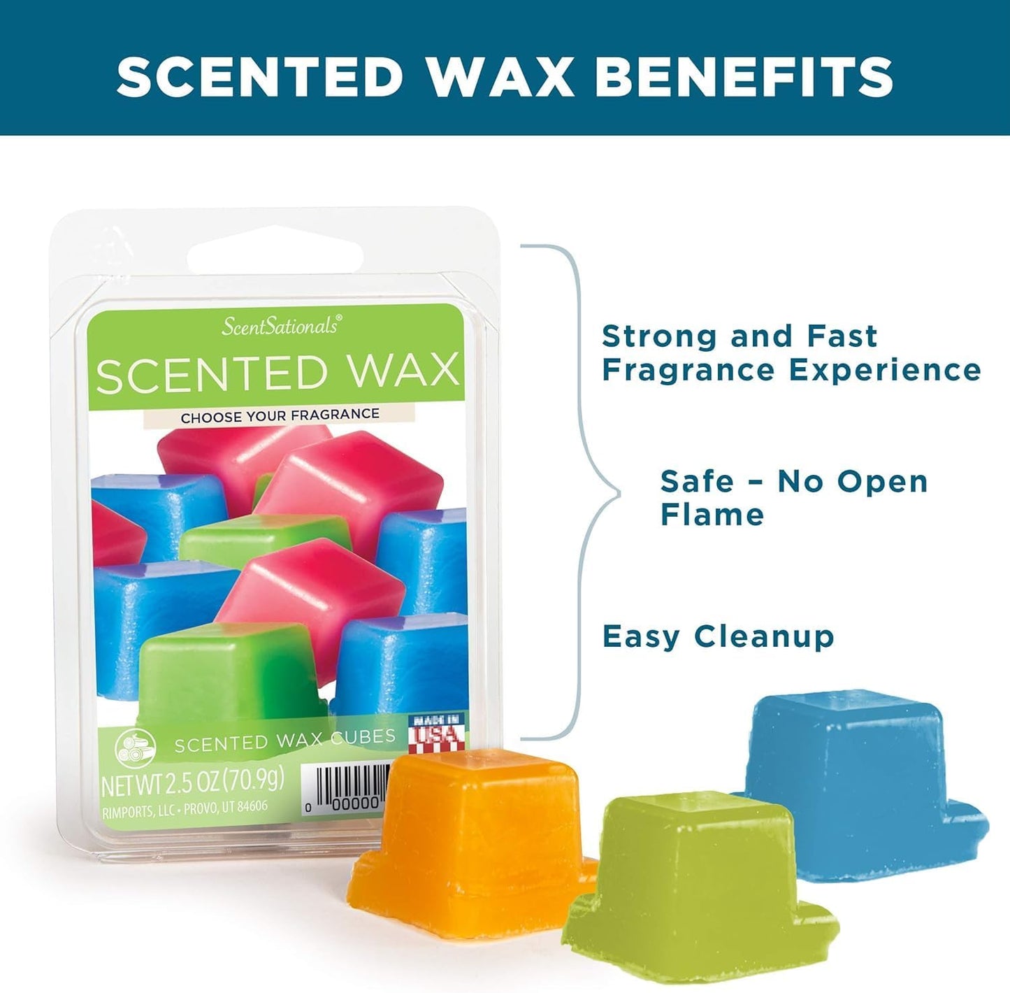 Wax Melts, Wax Cubes Strong Scent - Enchanted - Long Lasting (4-Pack)