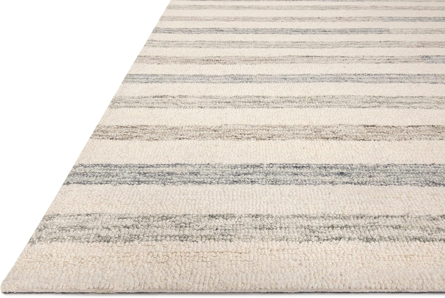 Chris Loves Julia, Chris Collection CHR-05 Ivory/Slate 2'-3'' X 3'-9'', .50" Pile Height, Accent Rug