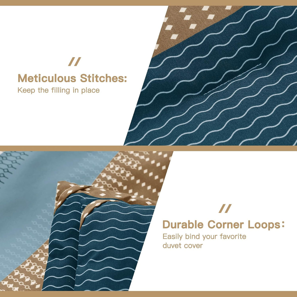 Twin/Twin XL Comforter Set - 2 Pieces Stripe Bedding Sets