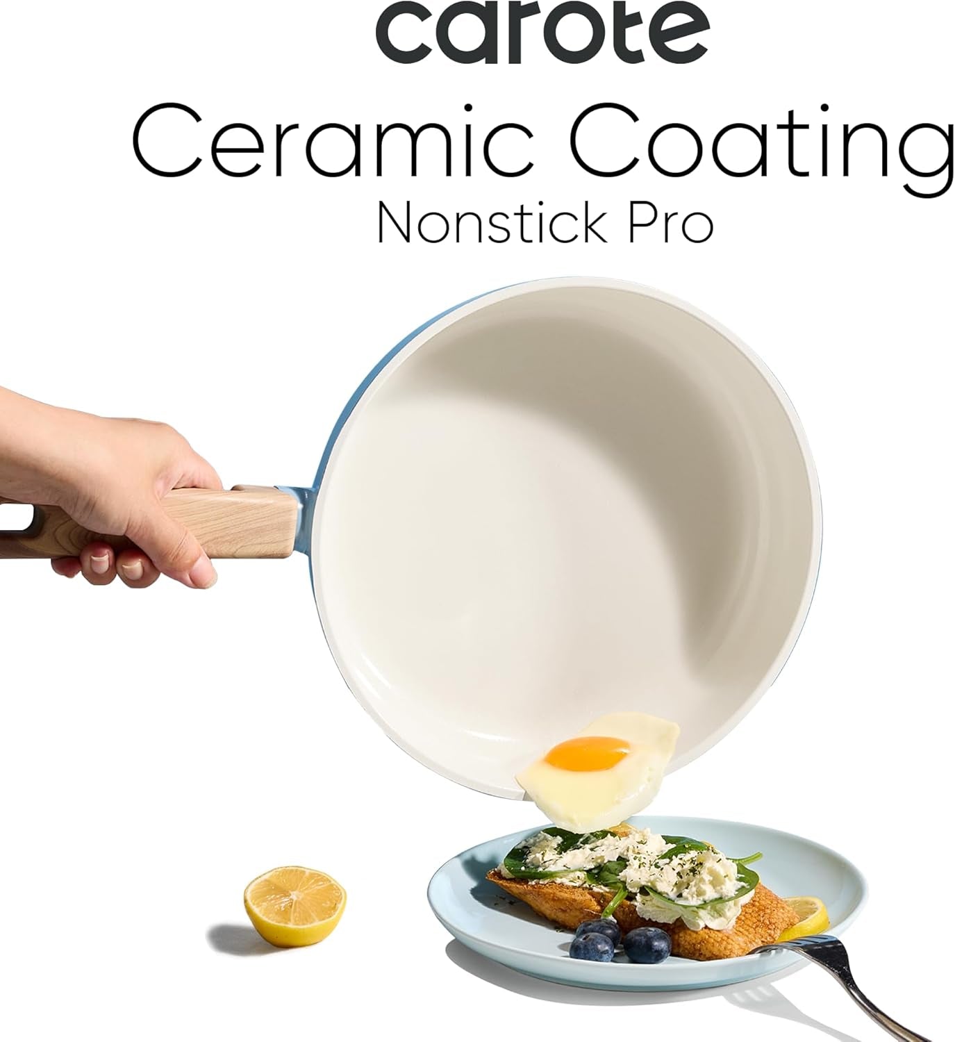 24Pcs Ceramic Cookware Set, Pots and Pans Non Stick Kitchen Cookware Sets, Pots and Pans Set Cooking Set with Knife Set