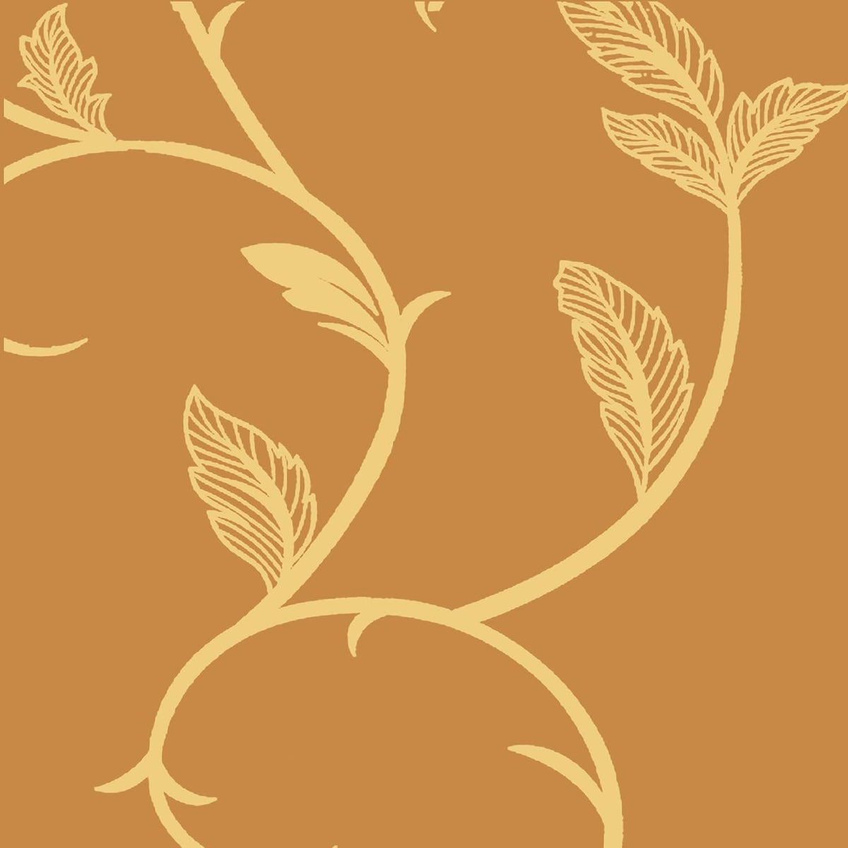 Semi Sheer Curtain 2 Panels Gold Vine Foil Print Floral Textured Linen Blended Voile Window Curtains Light Filtering Sheers Window Treatment Rod Pocket, 52 X 72 Inch, Burnt Orange