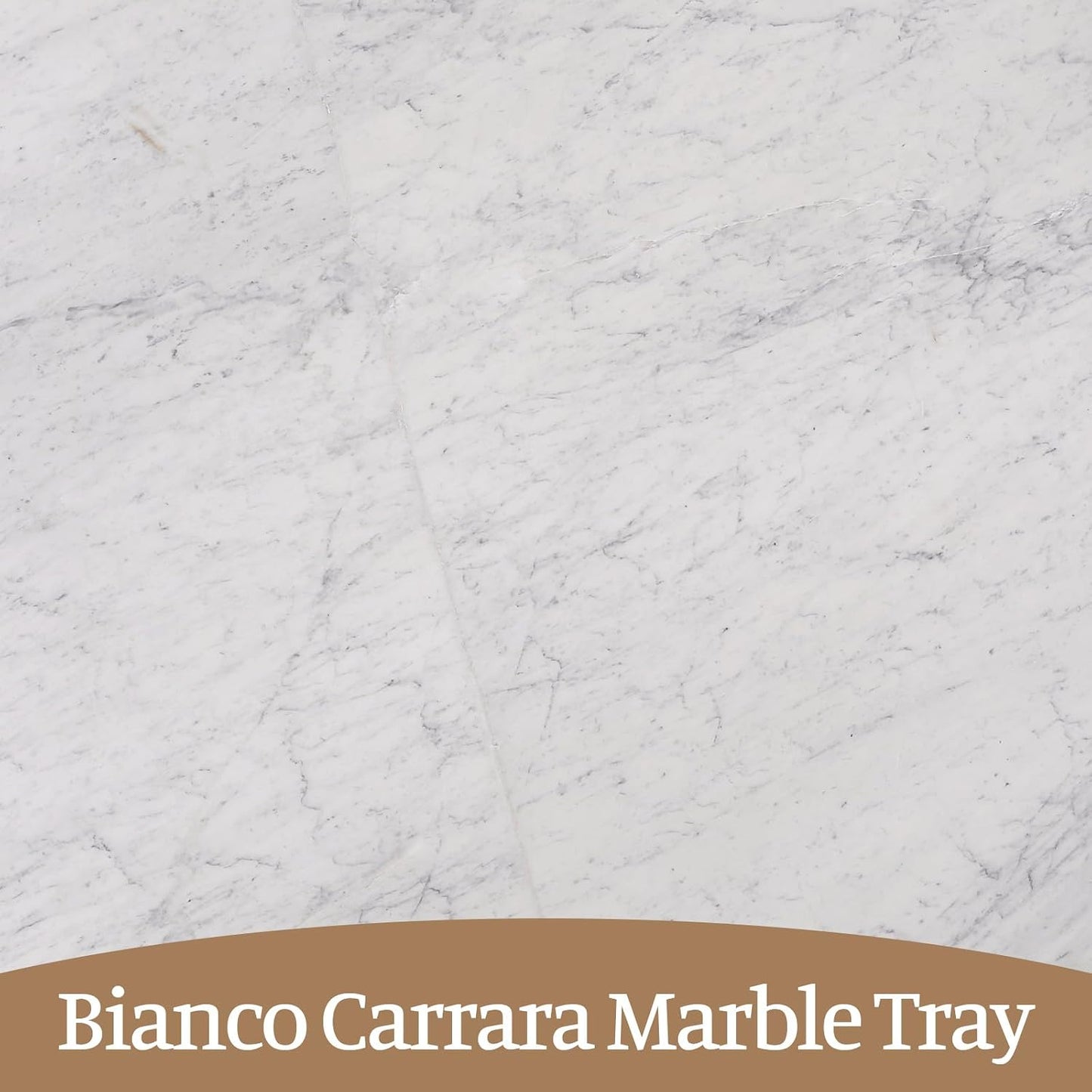 Bianco Carrara Countertop Decorative Marble Tray, 12"X6" 