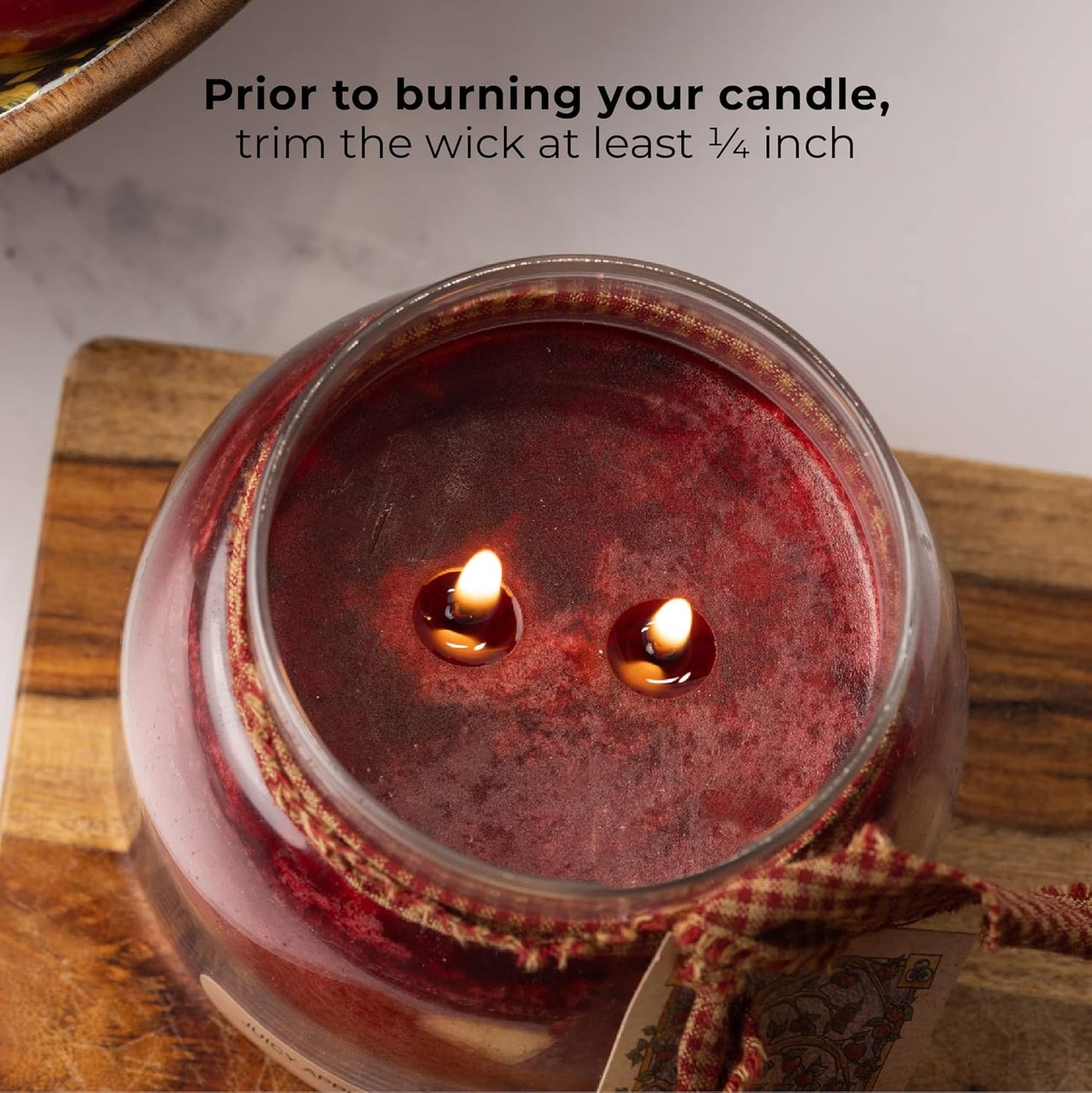 - Juicy Apple - 34Oz Papa Scented Candle Jar with Lid - Keepers of the Light - 155 Hours of Burn Time, Gift for Women, Red | Long Lasting Aromatherapy Candle with up to 155 Hours of Burn Time - Gift Ready (34Oz)