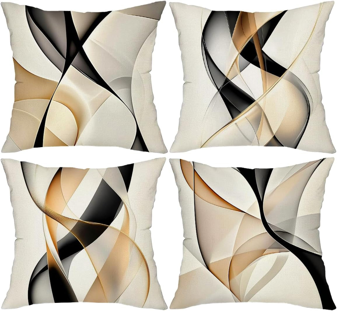 Modern Abstract Geometric Throw Pillow Cover, 18X18 Inch